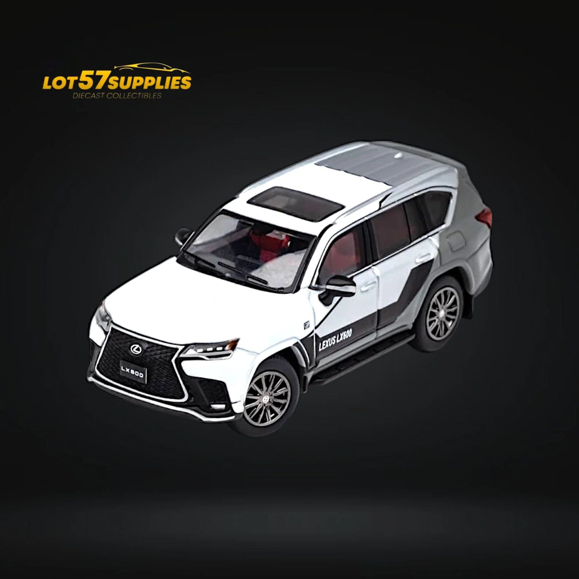 GCD Lexus LX600 Sport White & Gray 1:64 - Image 2