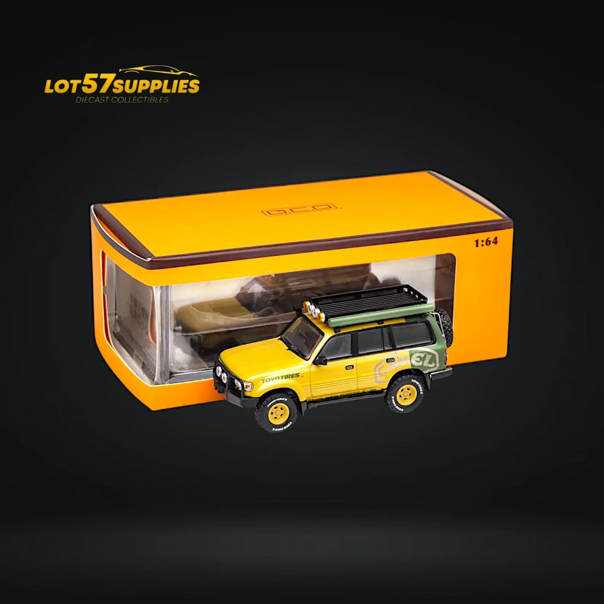 GCD Toyota Land Cruiser LC80 Camel Cup Version With Accessories 1:64 - Image 2