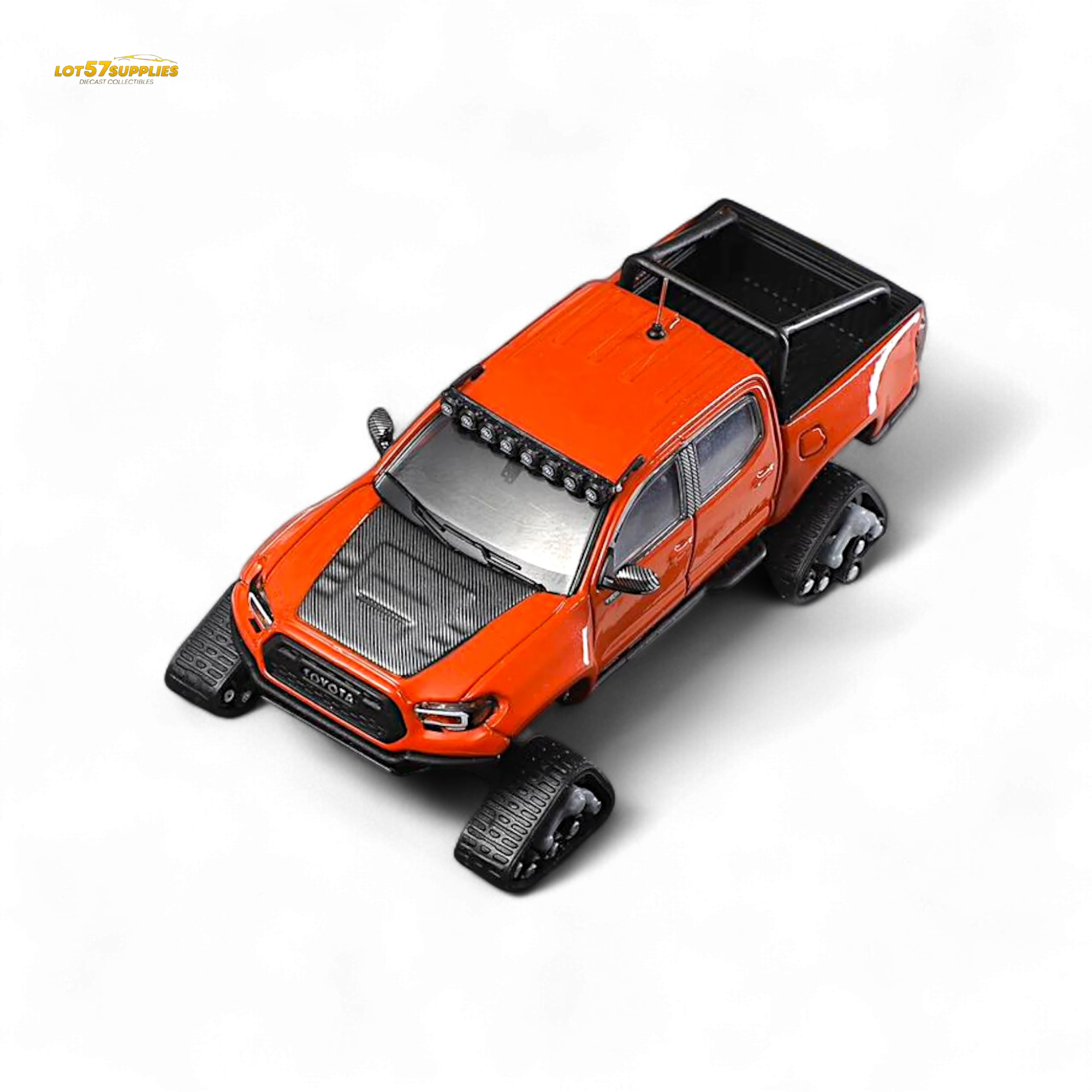 GCD Toyota Tacoma Orange Red 3PMSF Tires 1:64 - Image 4