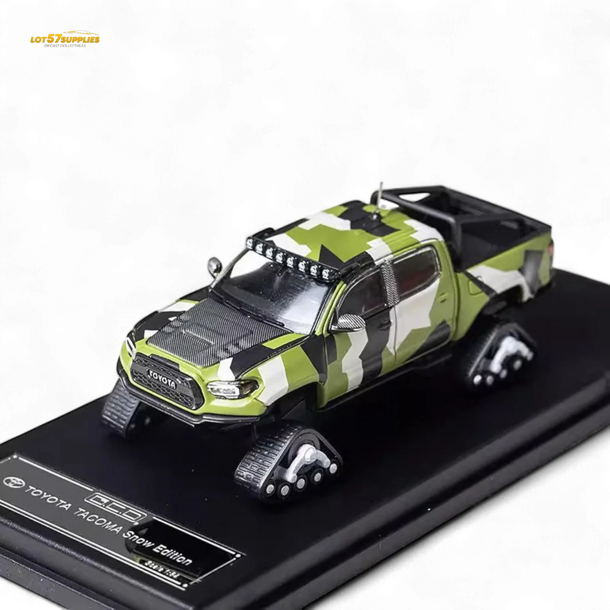 GCD Toyota Tacoma Snow Version Green Camo 1:64 - Image 4