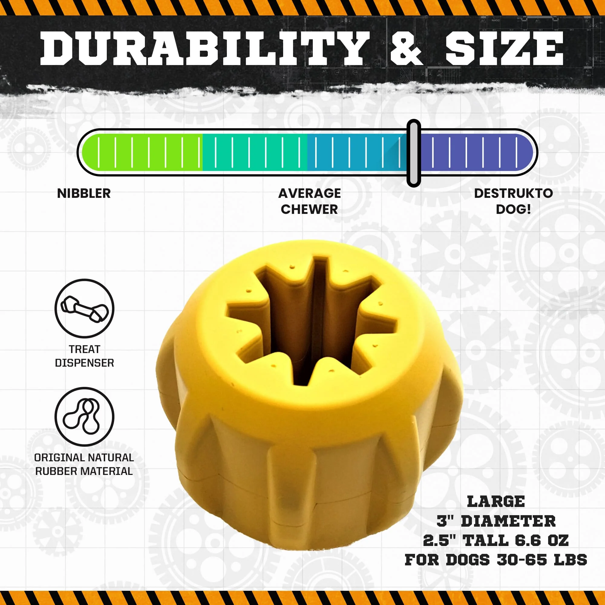 Gear eDispenser - Durable Rubber Yak Chew Holder & Treat Pocket | USA Made - Image 5