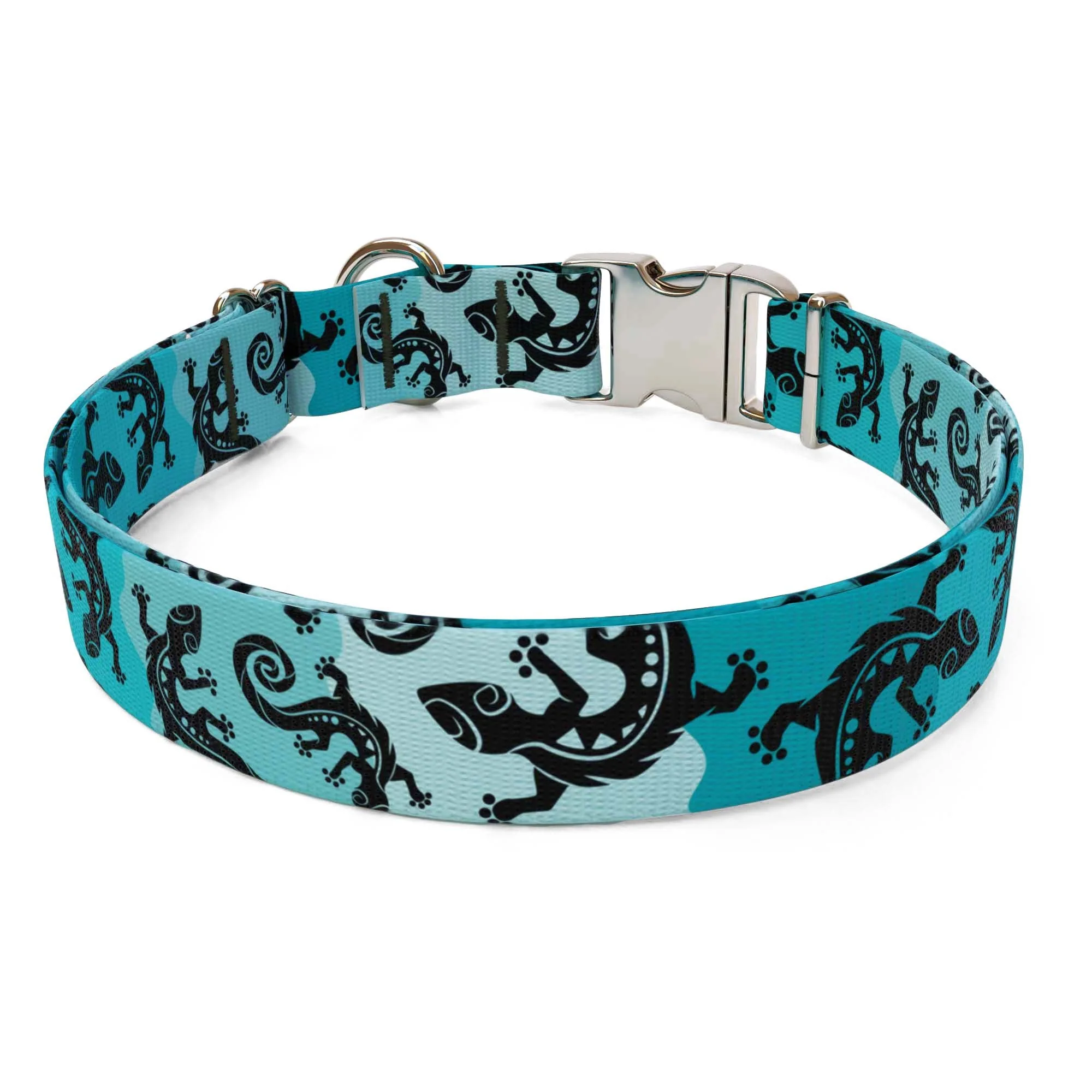 Geckos Teal Dog Collar - Image 2