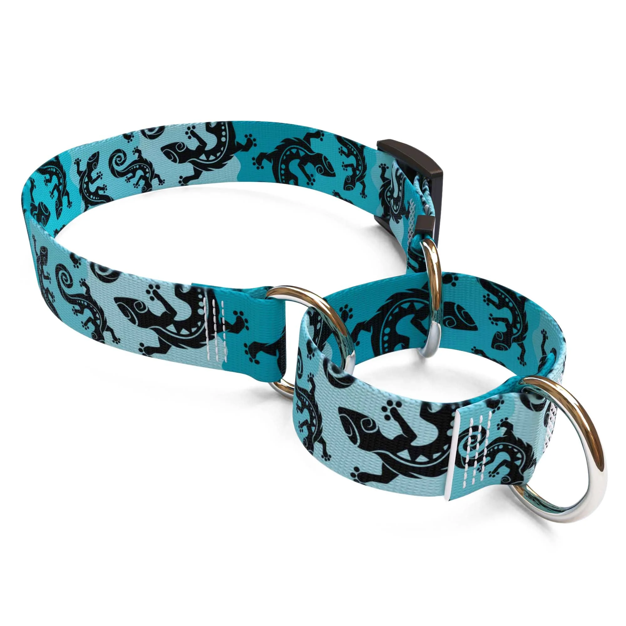 Geckos Teal Dog Collar - Image 3