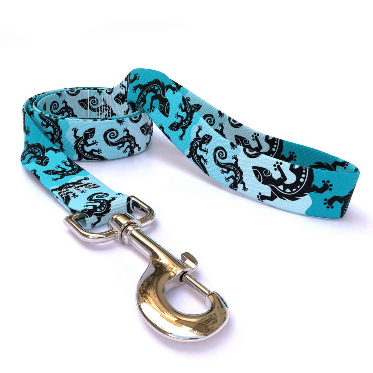 Geckos Teal Dog Leash - Image 2