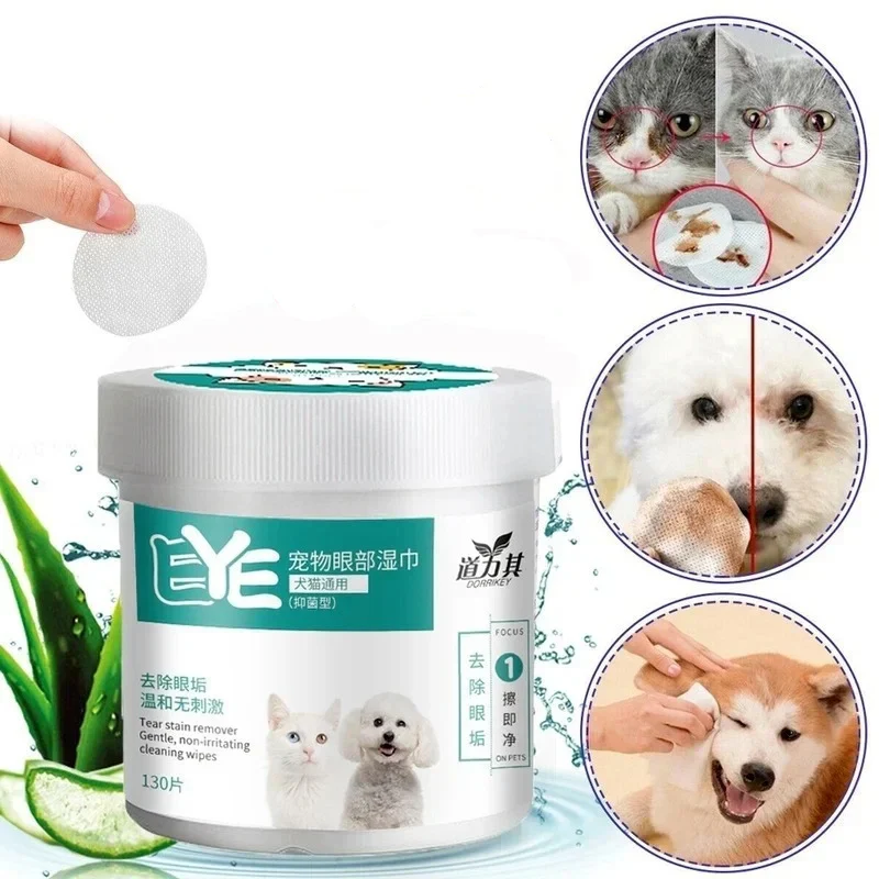 Gentle Pet Eye Wipes for Tear Stains 130 Pcs - Image 2
