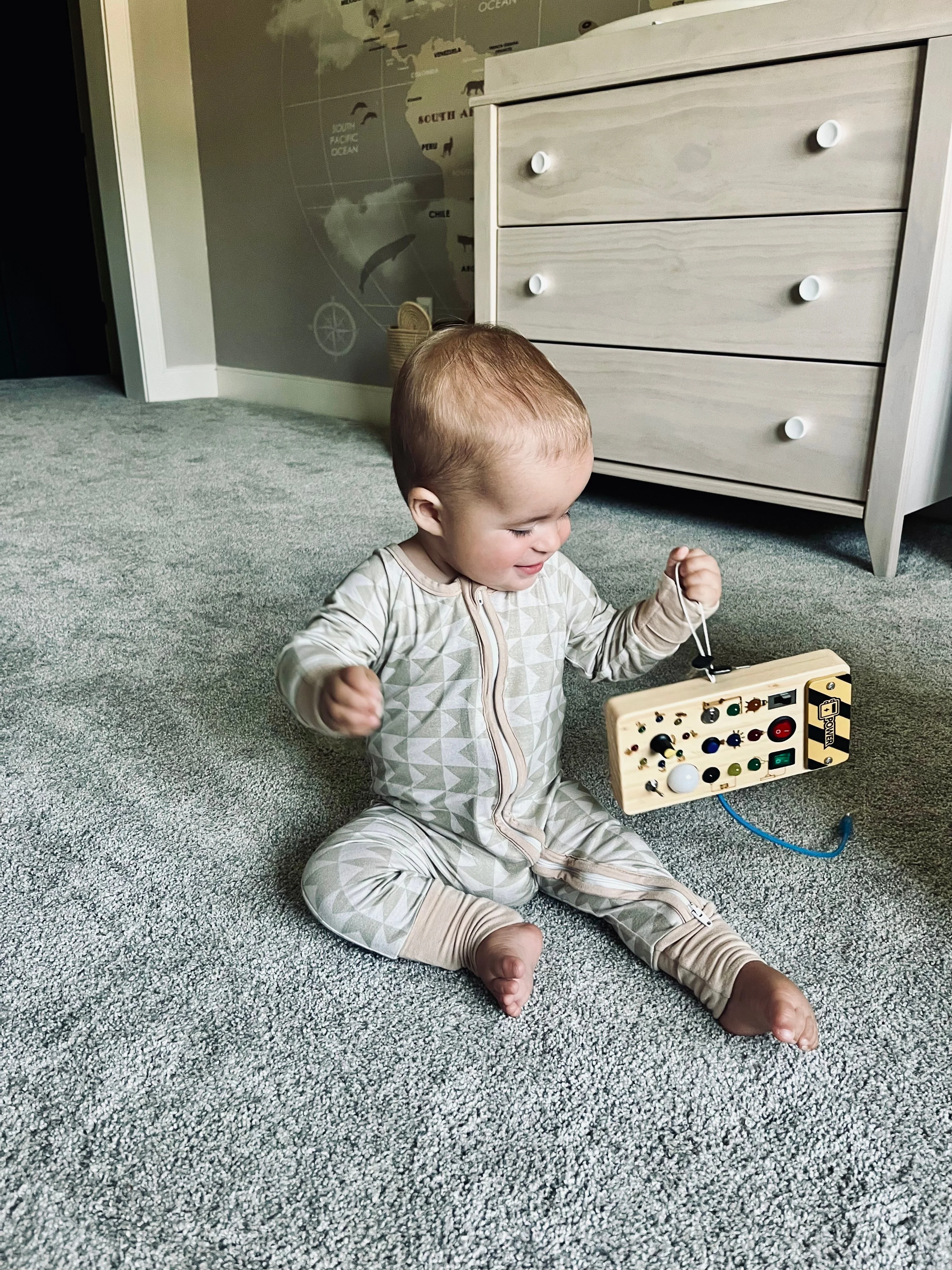 Geometric Bamboo Sleeper | Soft Baby Pajamas - Image 6