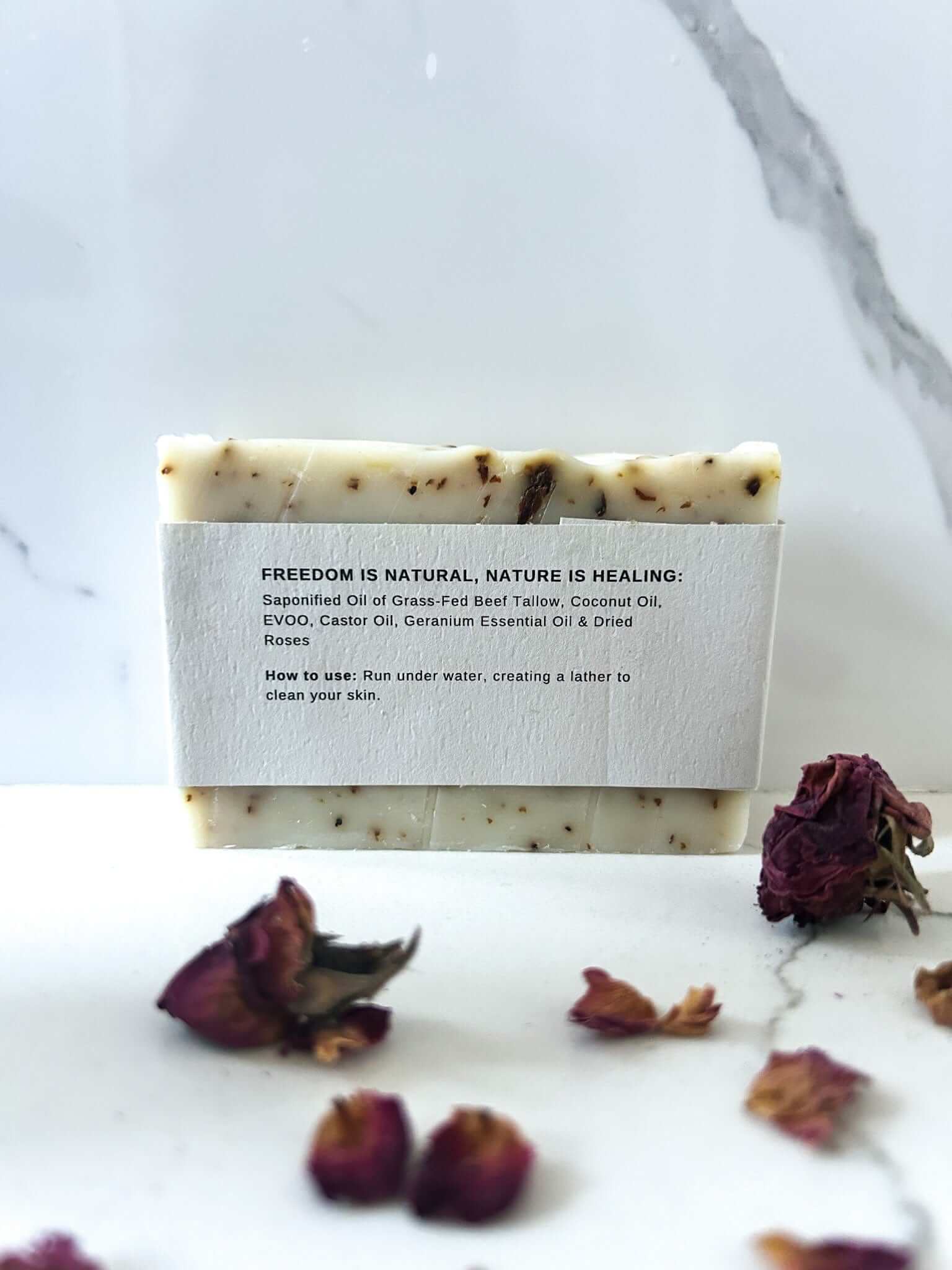 Geranium & Rose Tallow Soap Bar - Image 2