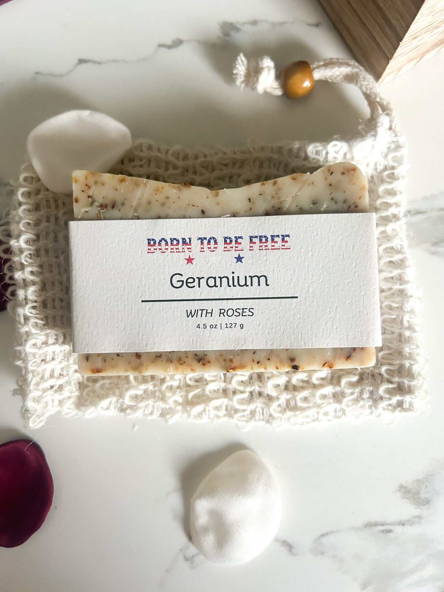 Geranium & Rose Tallow Soap Bar - Image 5