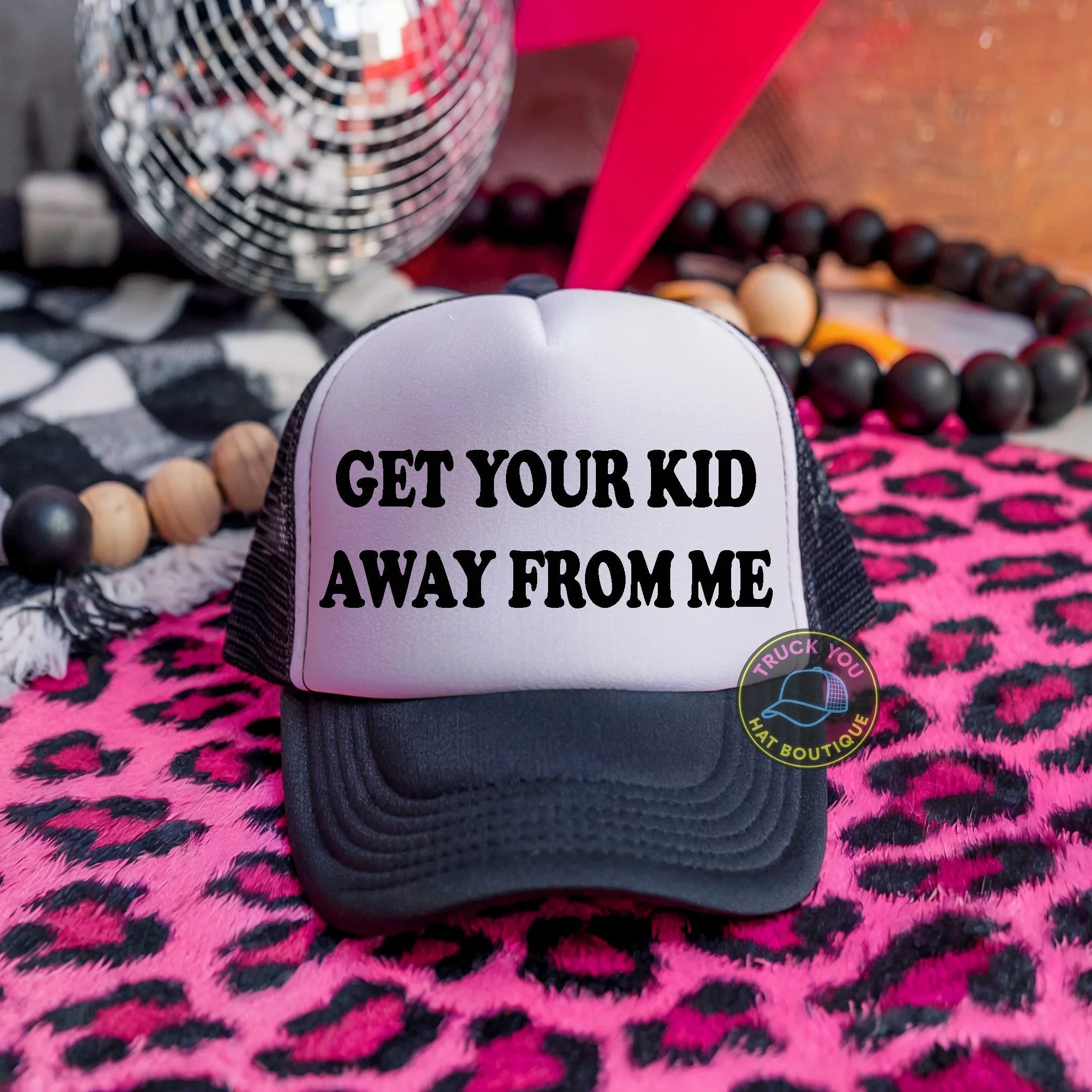 Get Your Kid Away From Me Adult Otto Foam Trucker Hat - Image 2