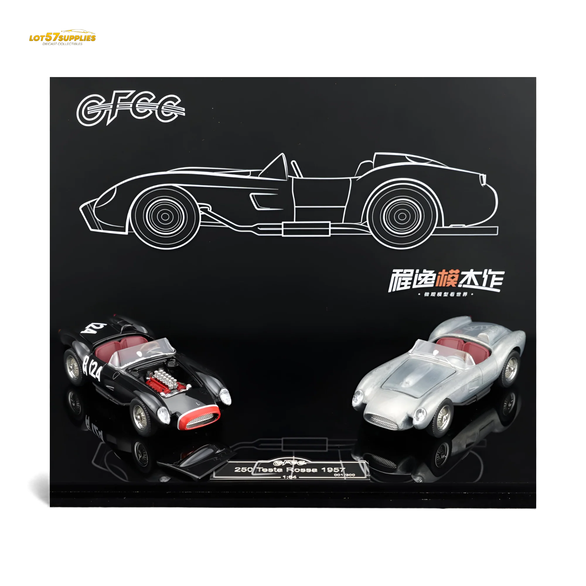 GFCC 250 Testa Rossa Black Beauty Double Car Set 1:64 - Image 2