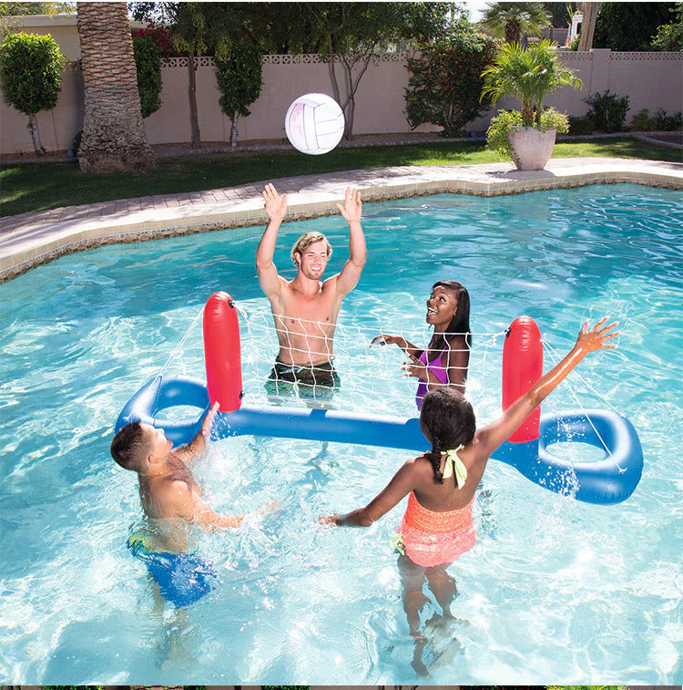 Giant Inflatable Pool Toy Volleyball Football Ball Game Swimming Game Toys Air Mattresses Large Floating Island Boat Toy Party - Image 2
