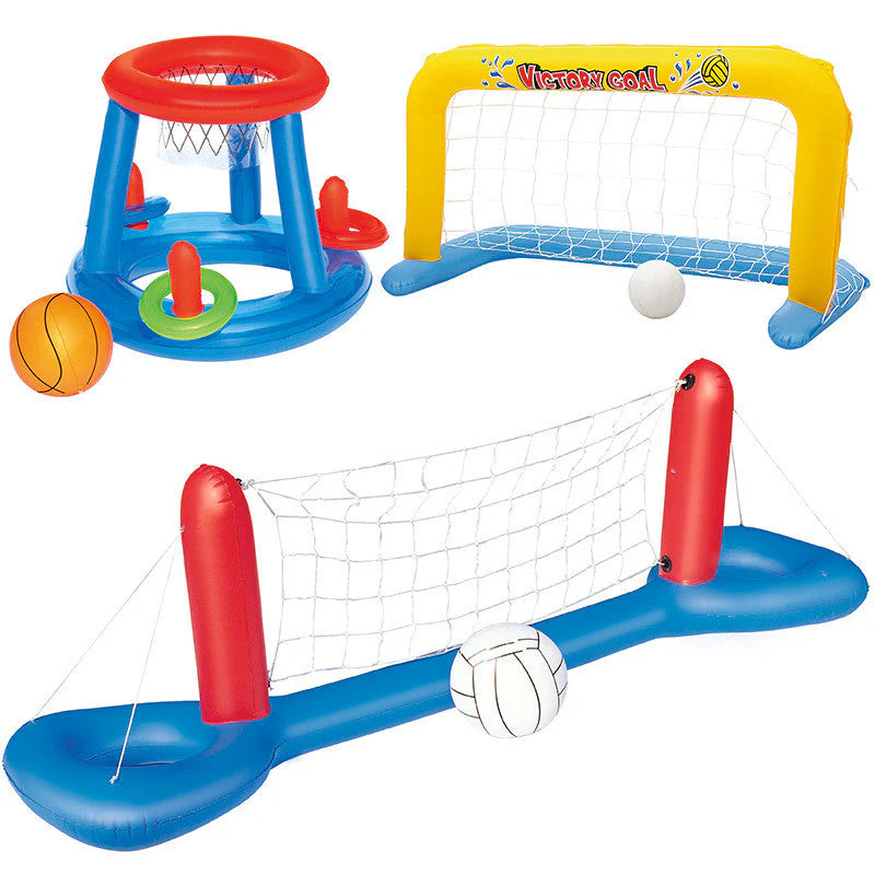 Giant Inflatable Pool Toy Volleyball Football Ball Game Swimming Game Toys Air Mattresses Large Floating Island Boat Toy Party - Image 3