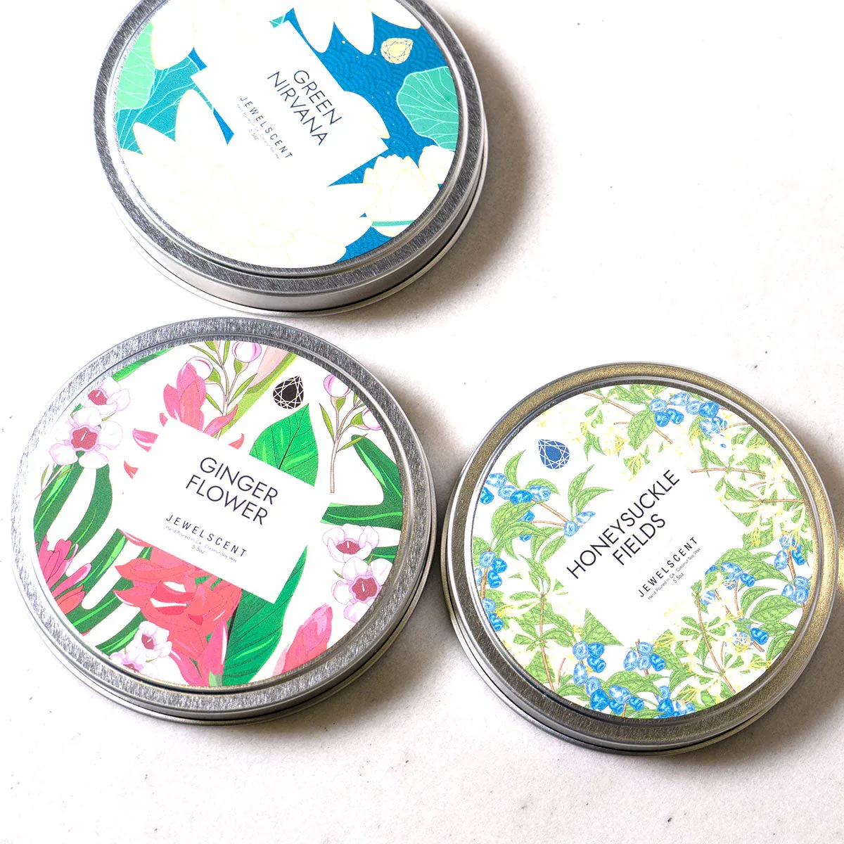 Ginger Flower 5.5oz Tin Jewelry Candle - Image 2