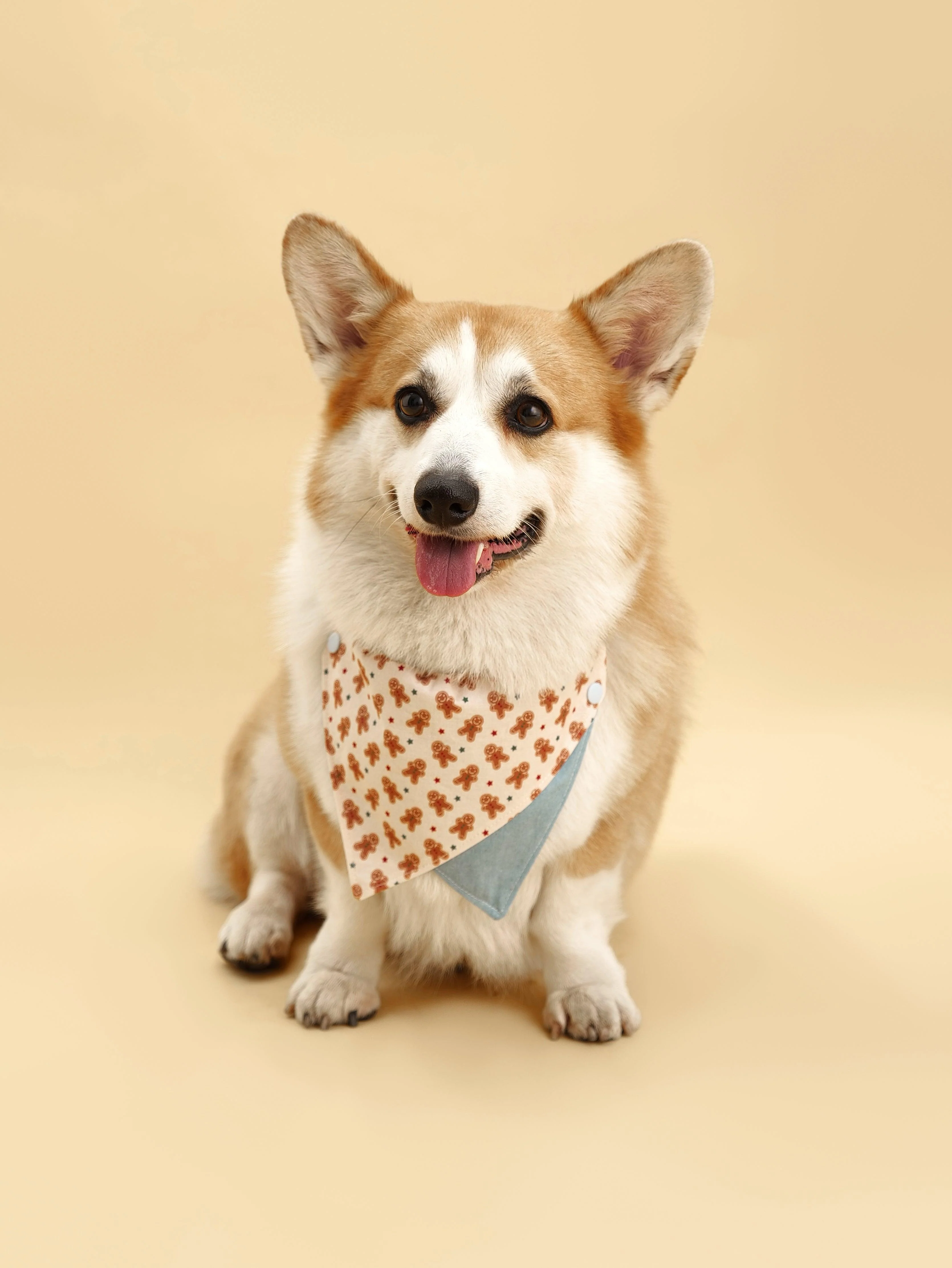 Gingerbread Man Joy Handmade Bandana - Image 2