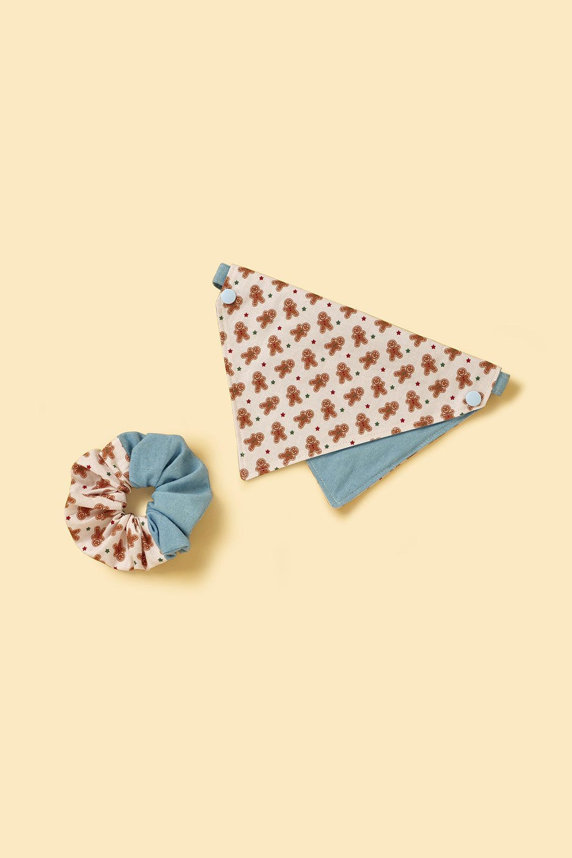 Gingerbread Man Joy Handmade Bandana - Image 7