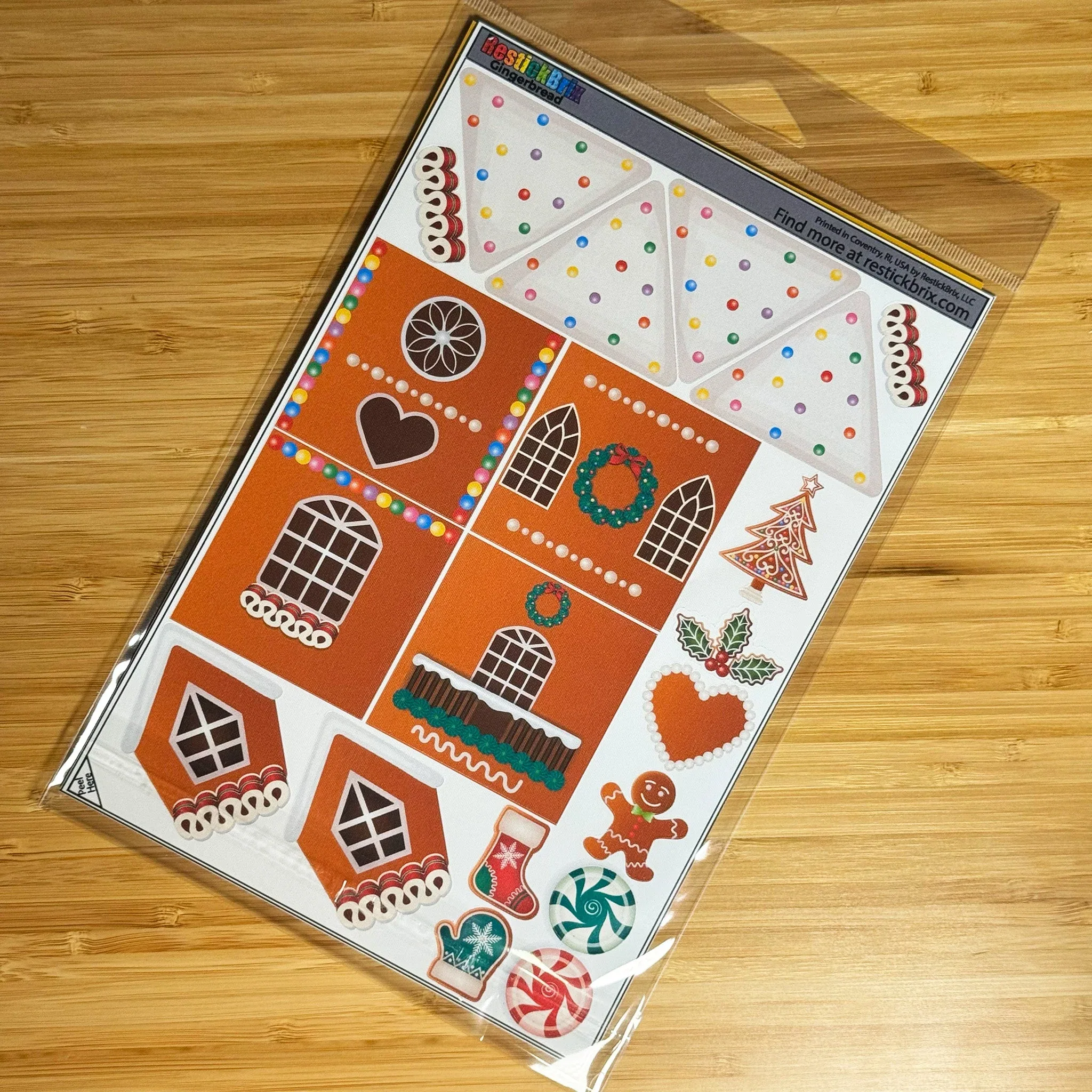 Gingerbread: Reusable Decals for Customizing Magnetic Tiles, Plastic Bricks, and more - Image 3