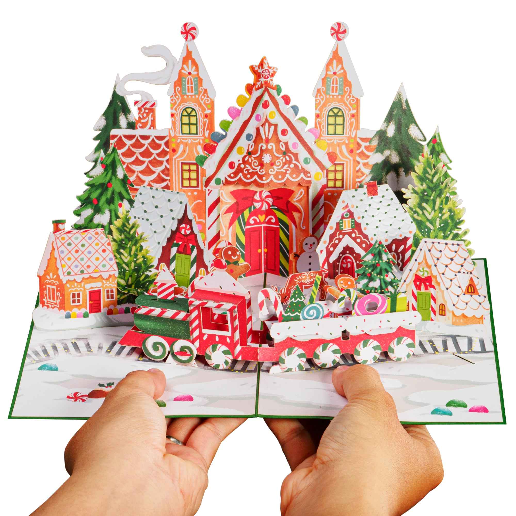 Gingerbread Town Pop Up Card - Image 3