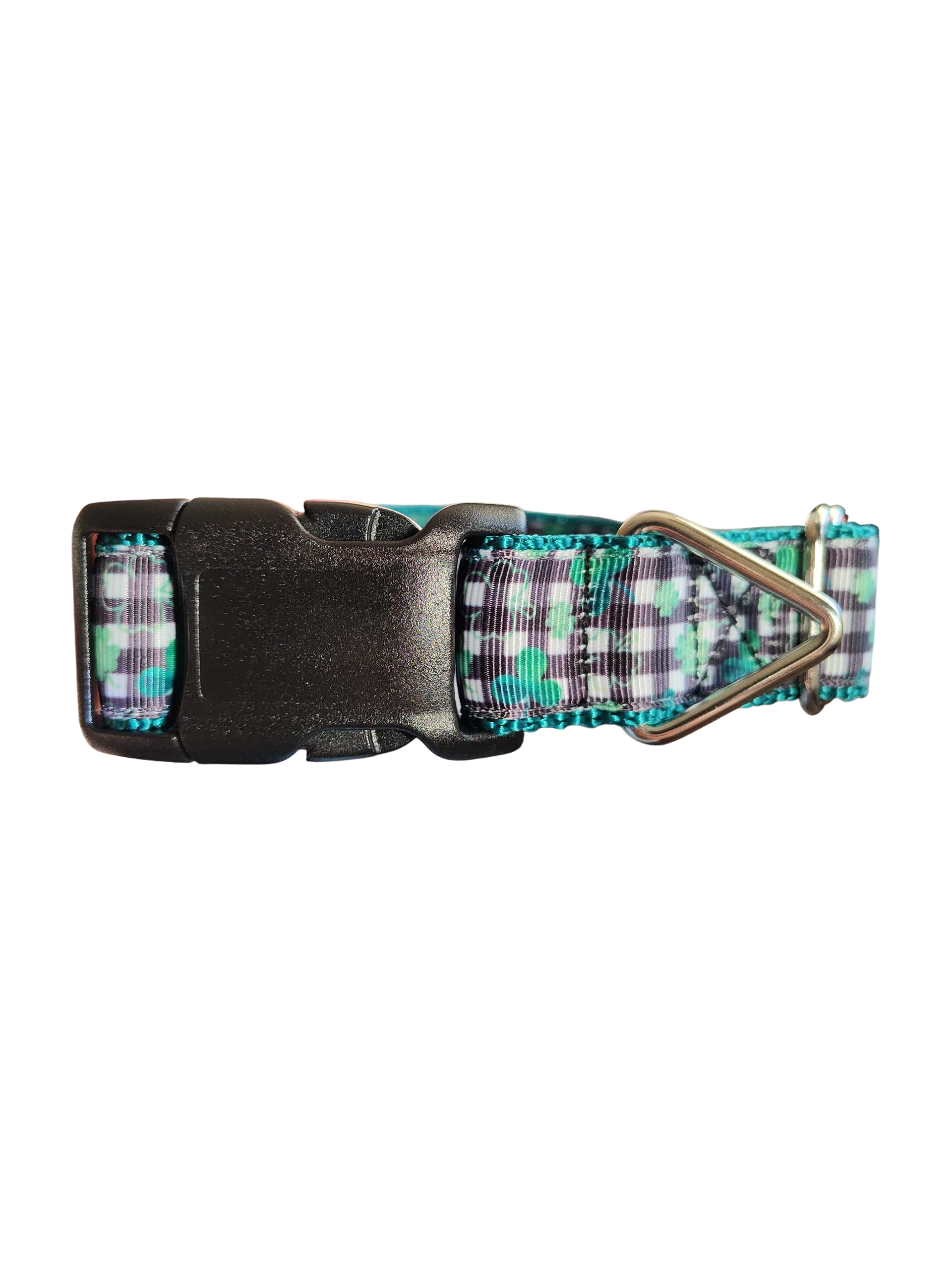 Gingham Clover Nylon Dog Collar - Image 2