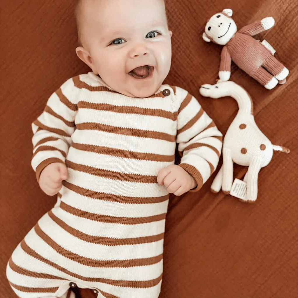 Giraffe Baby Toy - Organic Newborn Rattle by Estella - Image 2