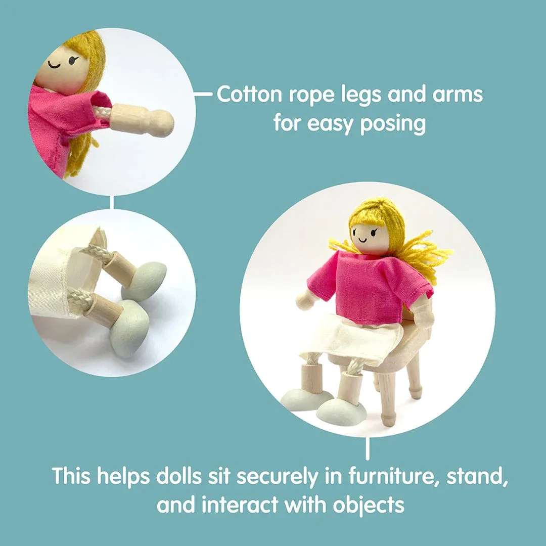 Girl Dollhouse Figure - Medium Skin Tone - Image 2