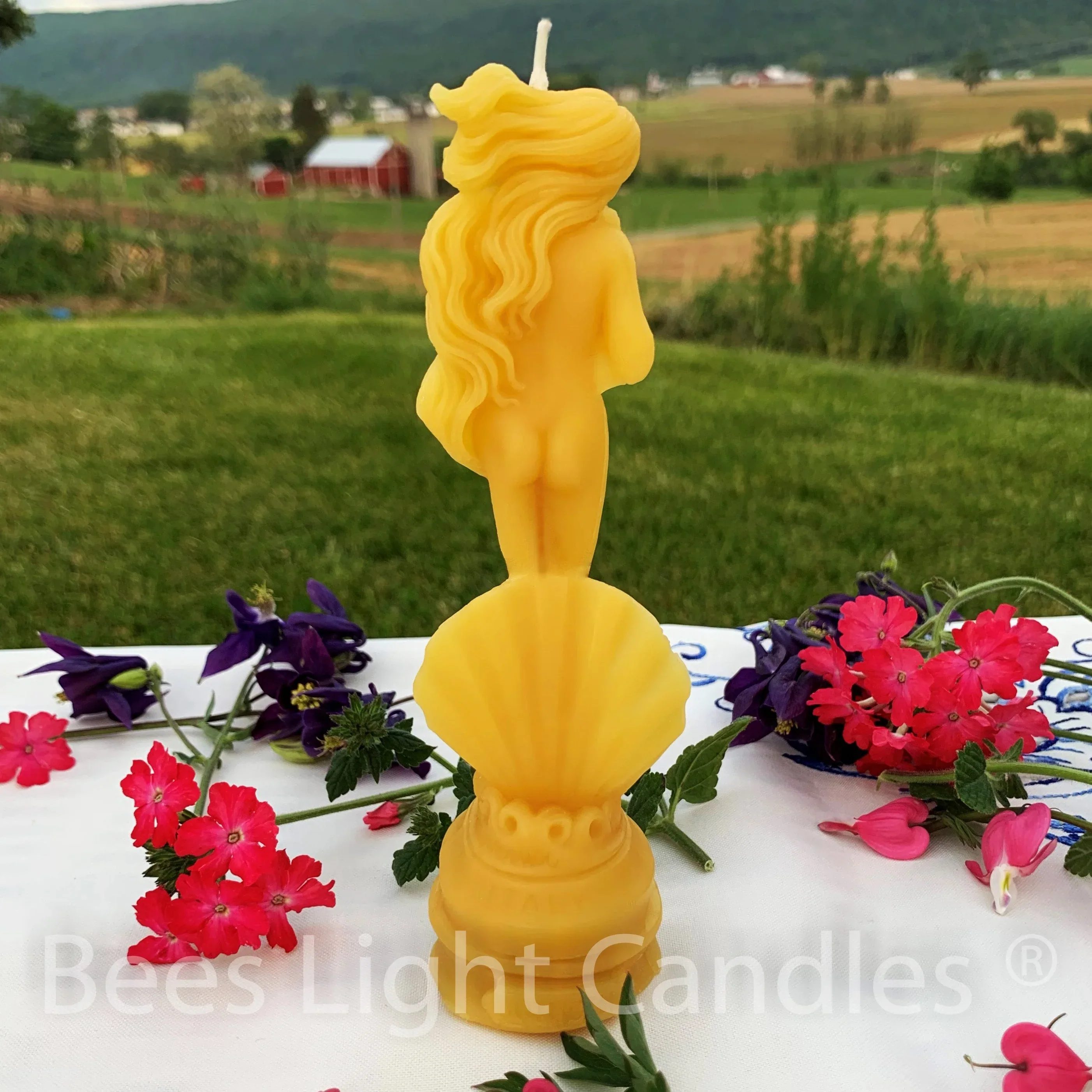 Girl with Shell Beeswax Candle - Image 2