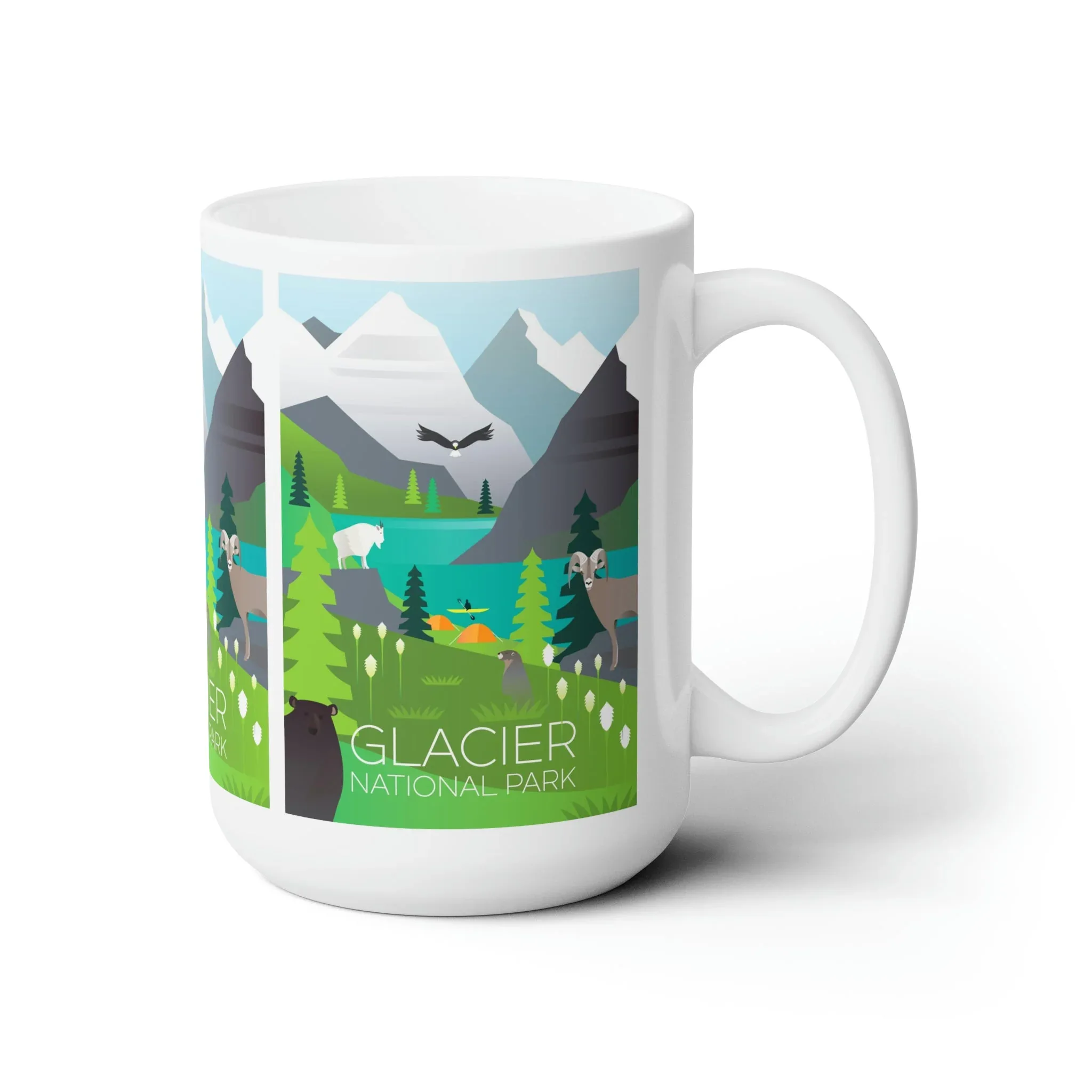 Glacier National Park Ceramic Mug 11oz or 15oz - Image 3