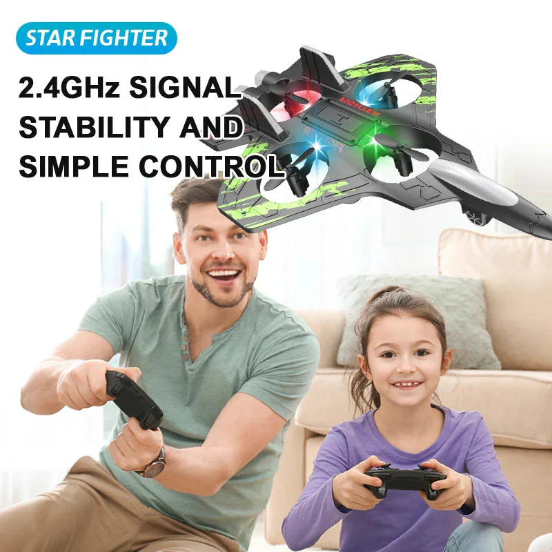 Glider Flying Helicopter RC Hobby Jet Plane 2.4G Stunt Remote Control Foam Fighter Airplane Toy With Light - Image 4
