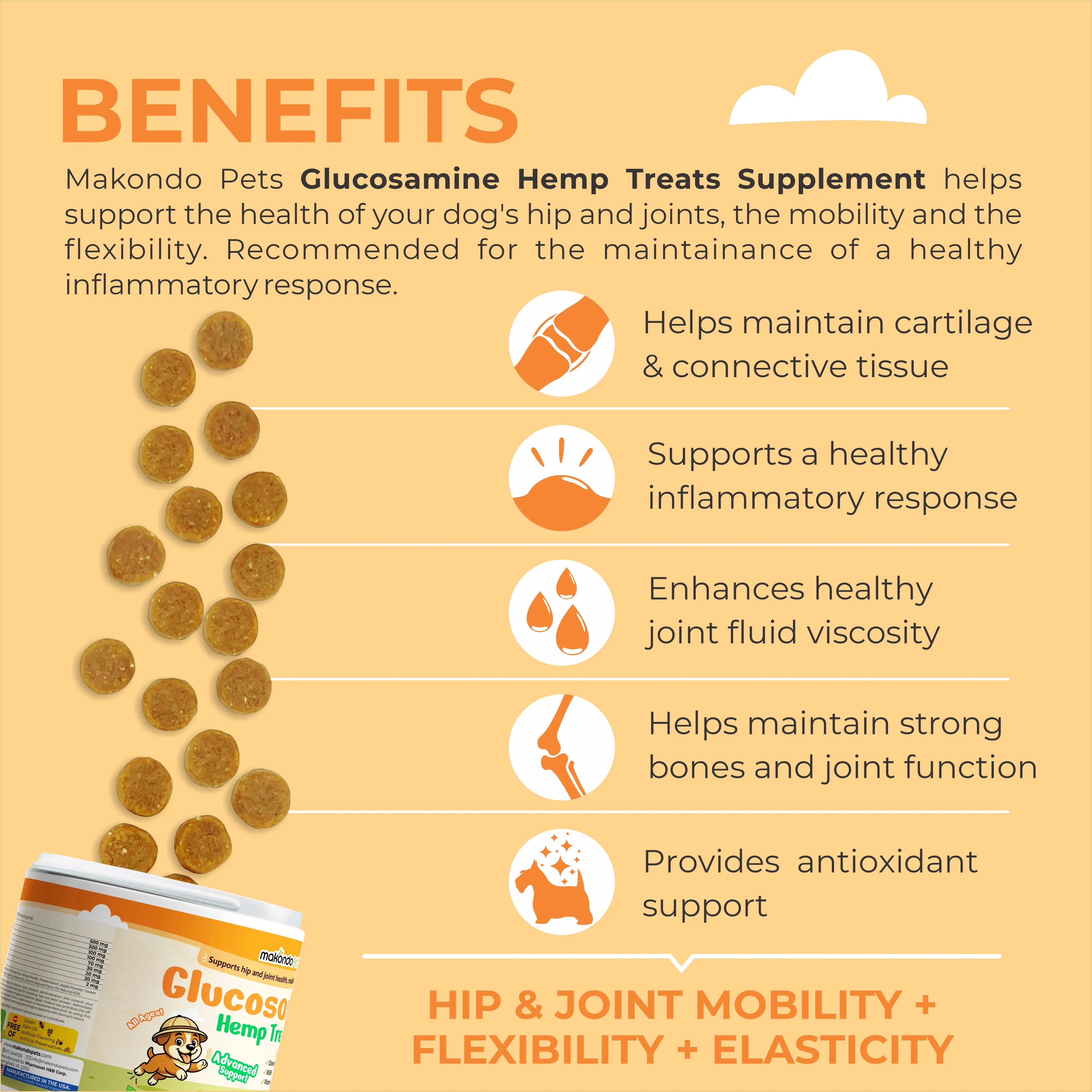 Glucosamine for Dogs - 120 Soft Chews - Image 2