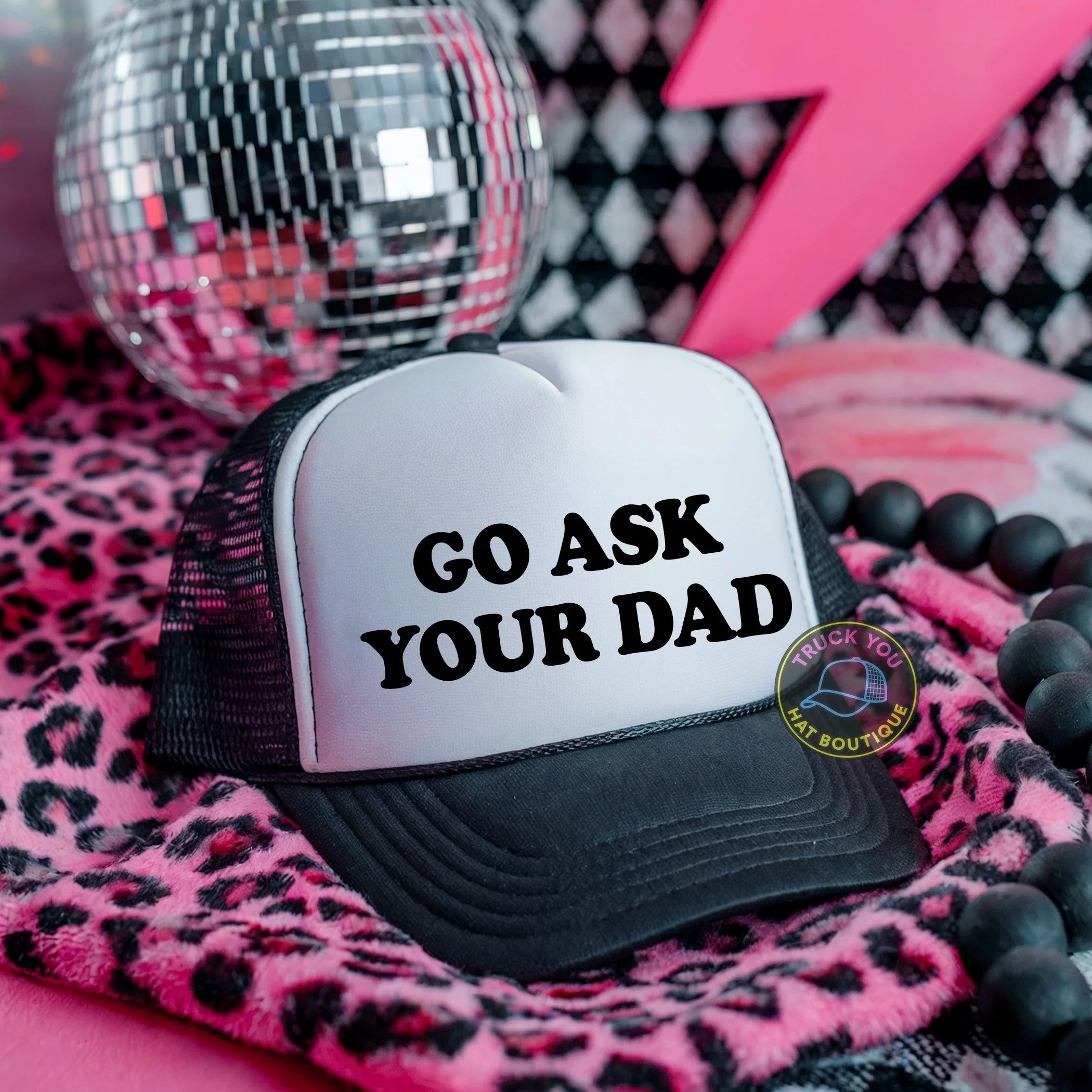 Go Ask Your Dad Adult Otto Foam Trucker Hat - Image 2