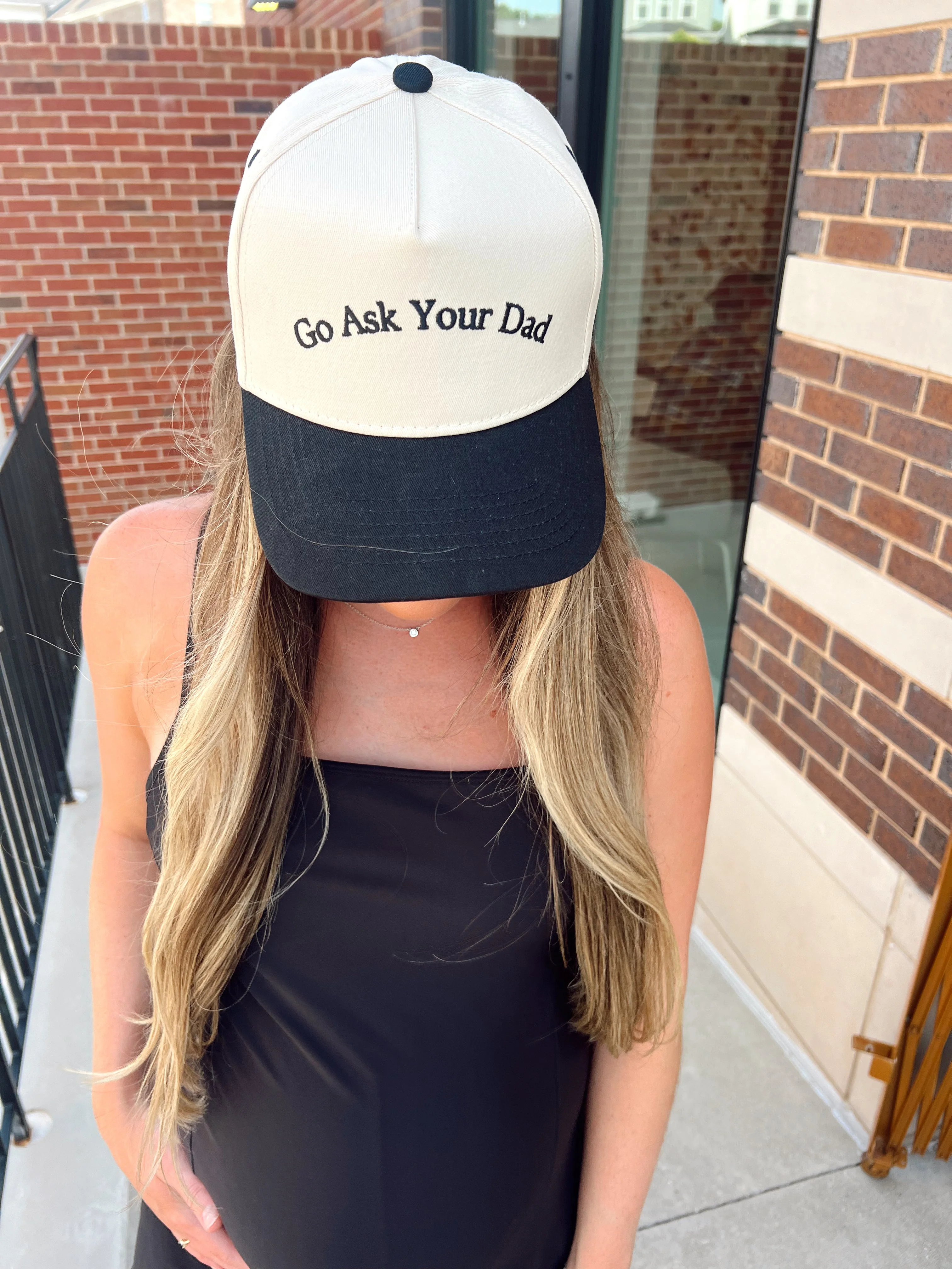Go Ask Your Dad. Vintage Trucker Hat - Image 4