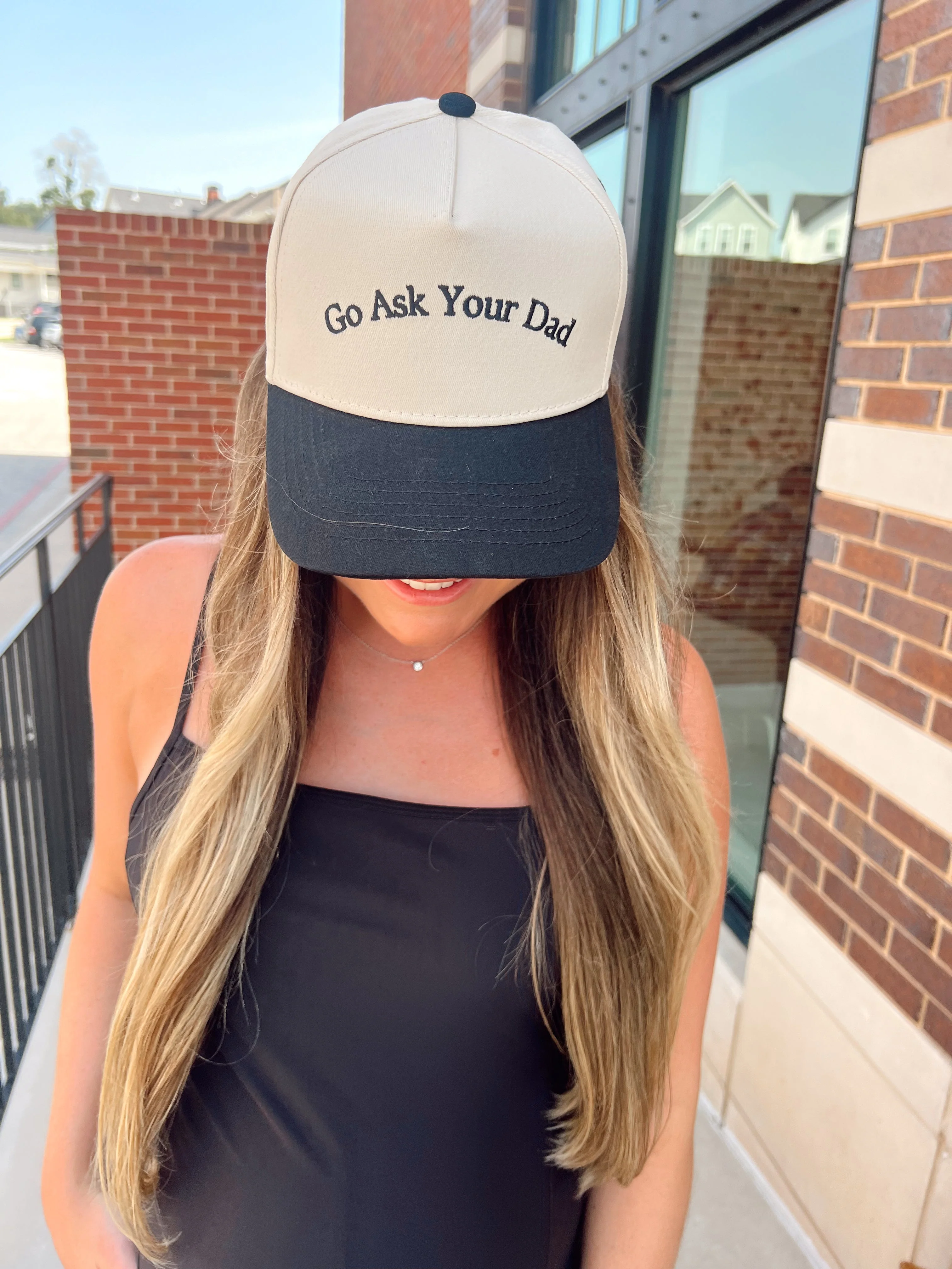 Go Ask Your Dad. Vintage Trucker Hat - Image 5