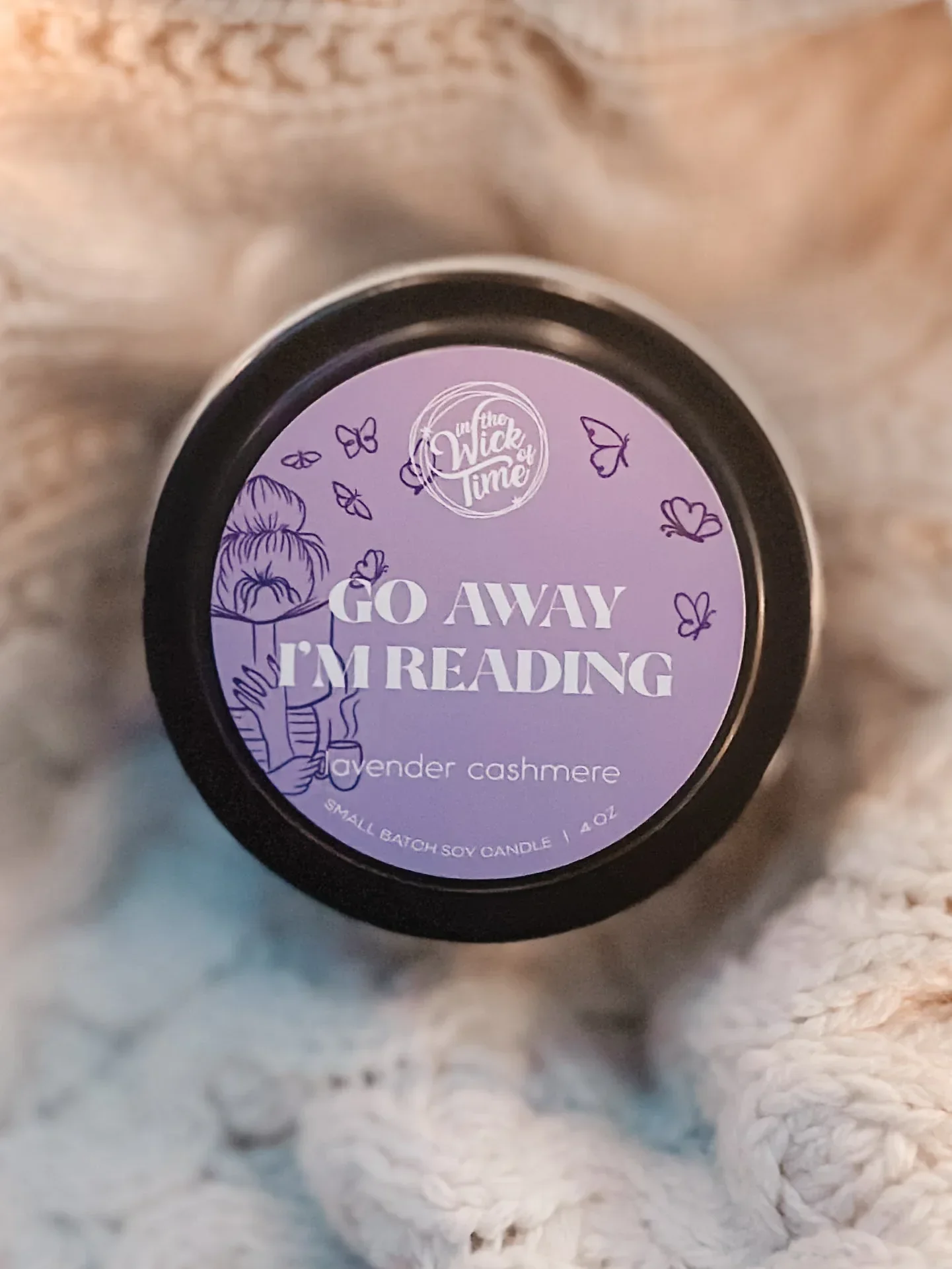 Go Away I'm Reading Candle 4 OZ - Image 3