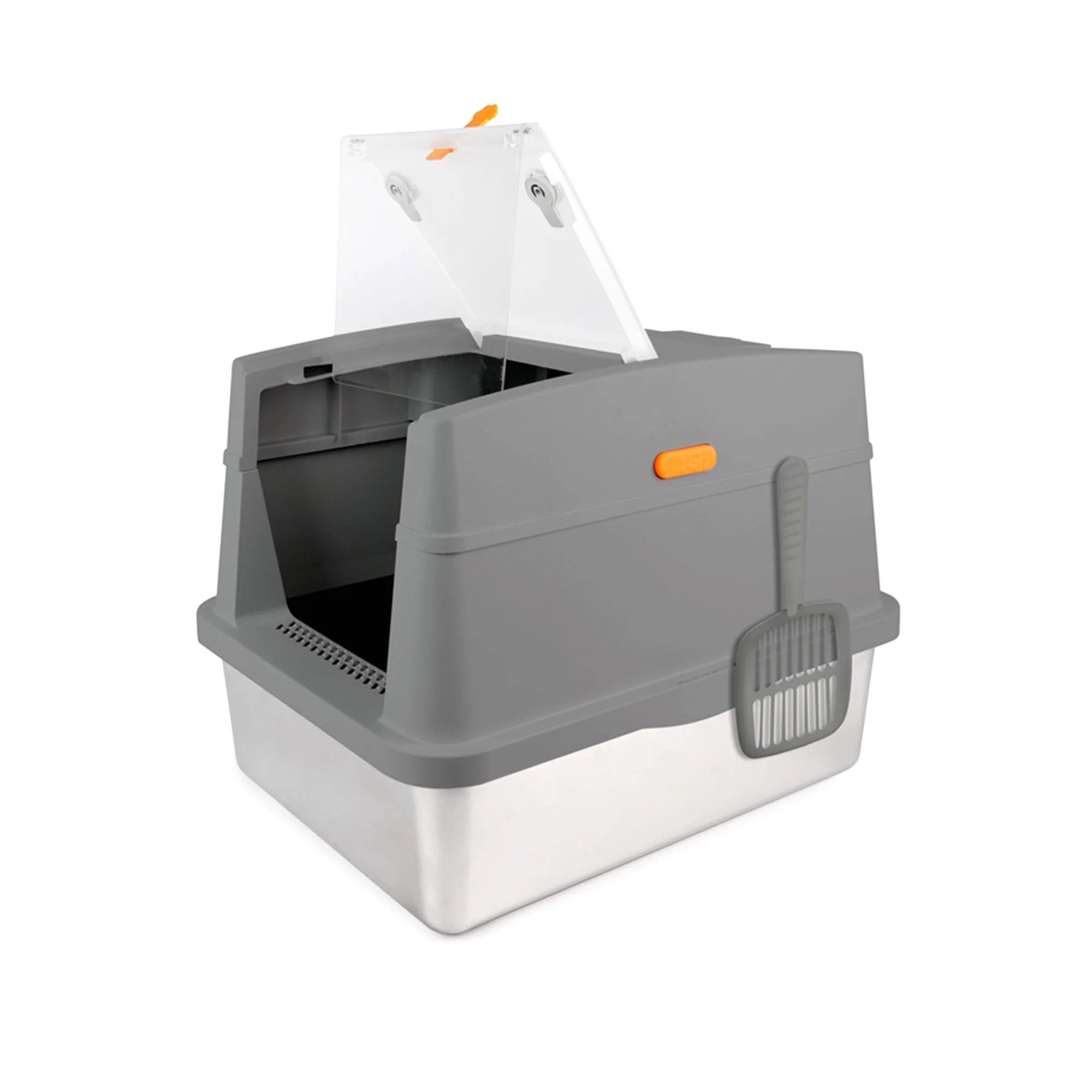 Go Fresh - Cat Litter Box Hooded Stainless Steel Base - Image 16