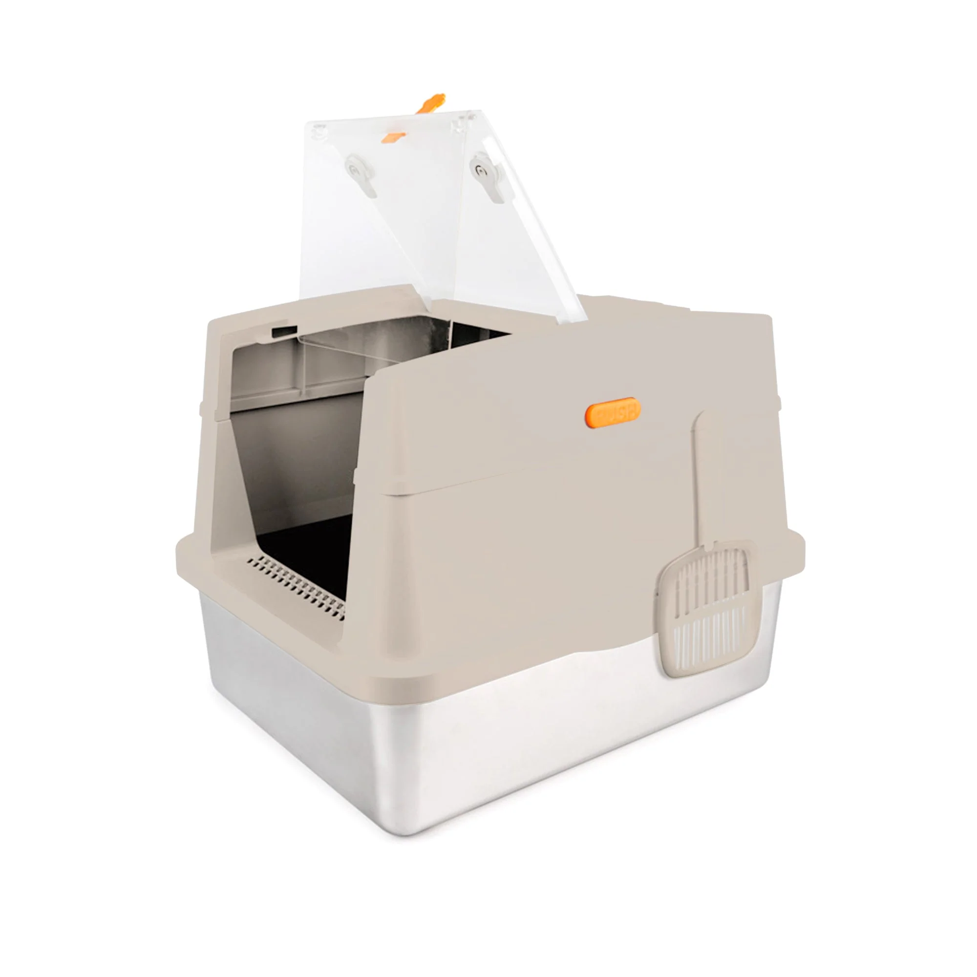 Go Fresh - Cat Litter Box Hooded Stainless Steel Base - Image 17