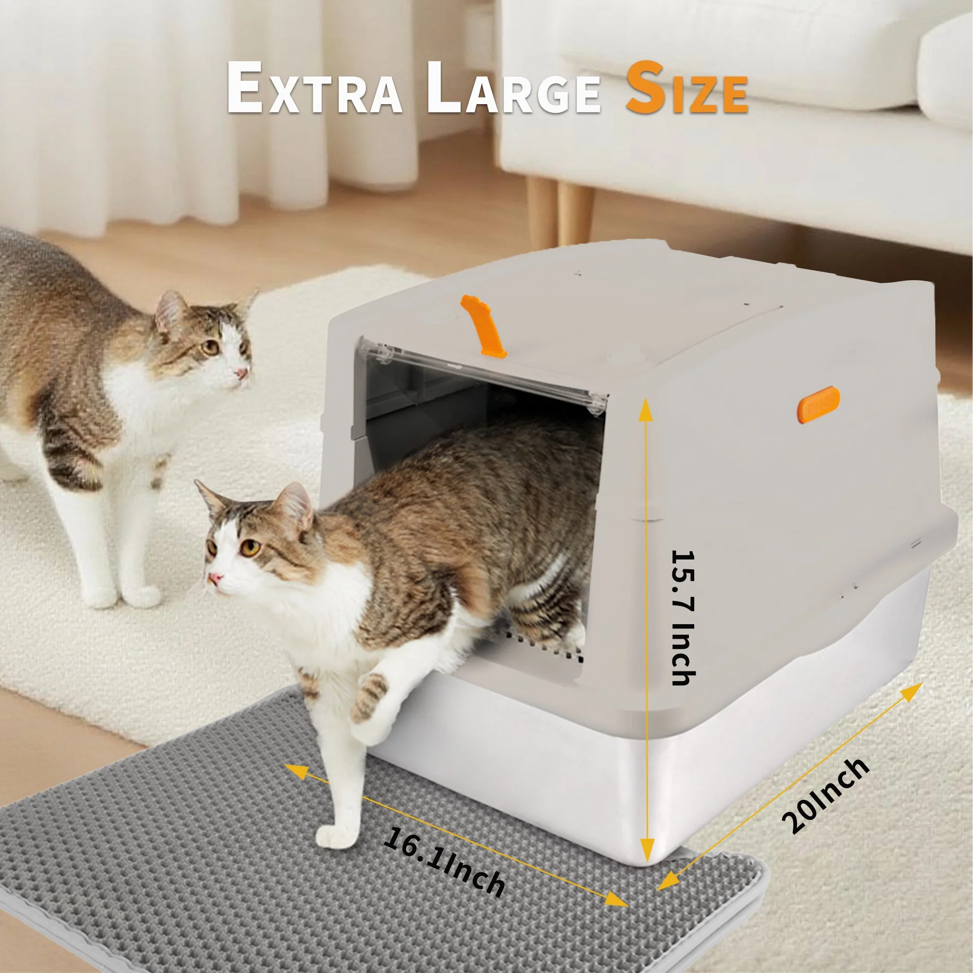 Go Fresh - Cat Litter Box Hooded Stainless Steel Base - Image 6
