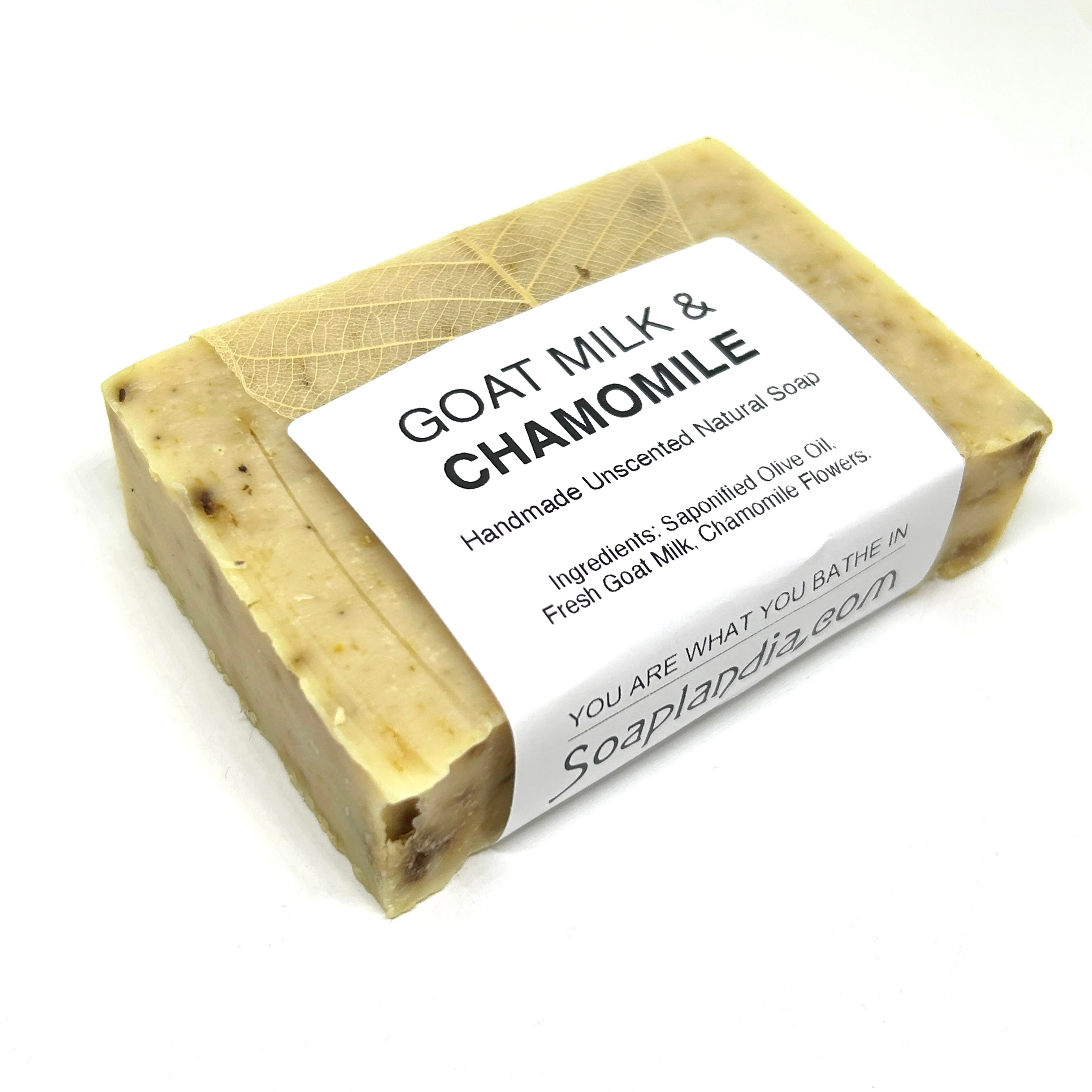 Goat Milk & Olive Oil Bar Soap with Chamomile, Unscented - Image 3