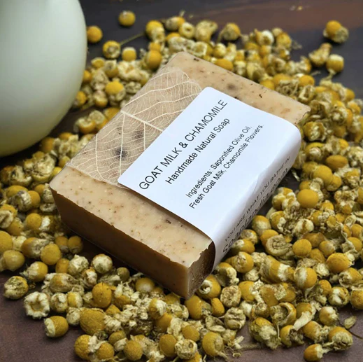 Goat Milk & Olive Oil Bar Soap with Chamomile, Unscented - Image 8