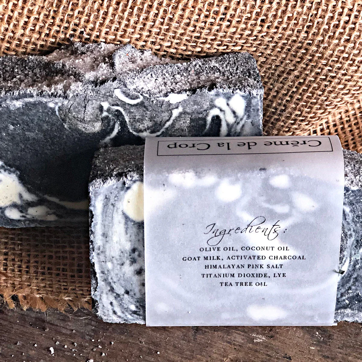 Goats Milk Soap - Tea Tree & Charcoal (Exfoliating) - Image 2