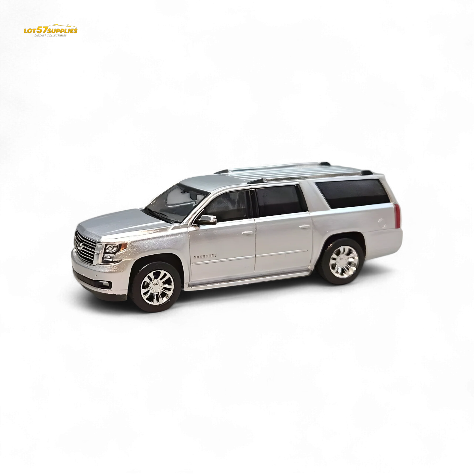 GOC Chevrolet Suburban 2015 Silver 1:64 - Image 5
