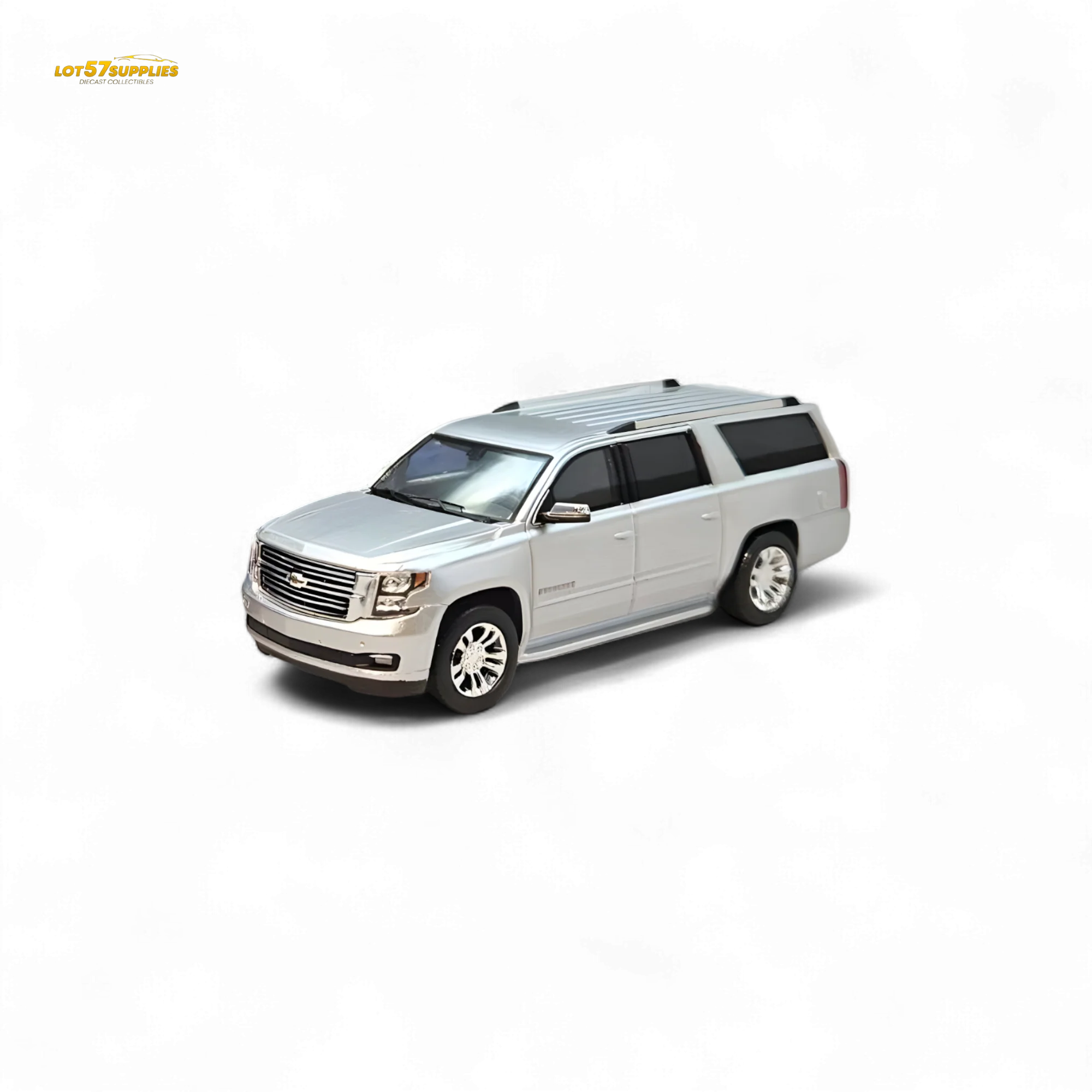 GOC Chevrolet Suburban 2015 Silver 1:64 - Image 6