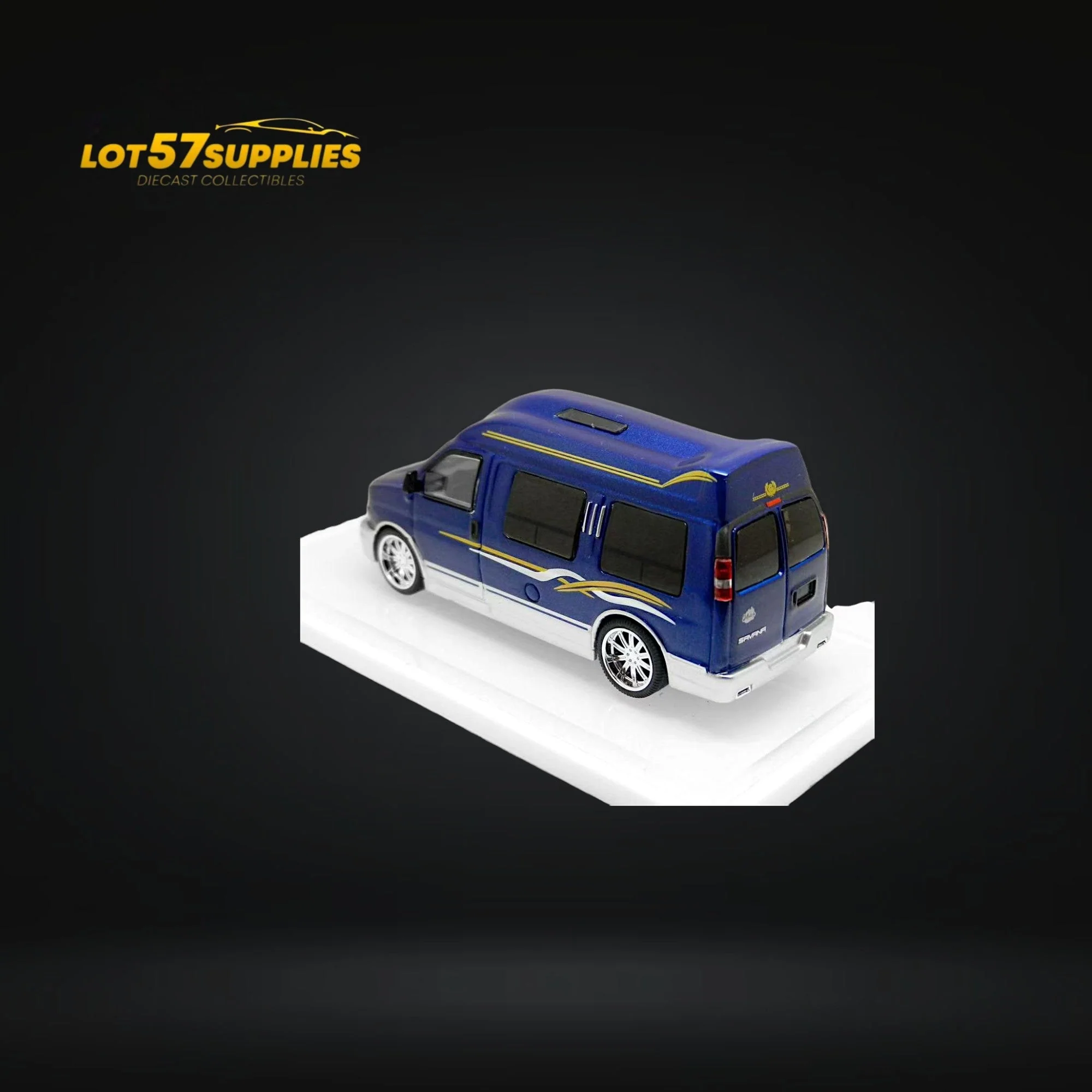 GOC GMC Savana Blue Silver Edition 1:64 - Image 3