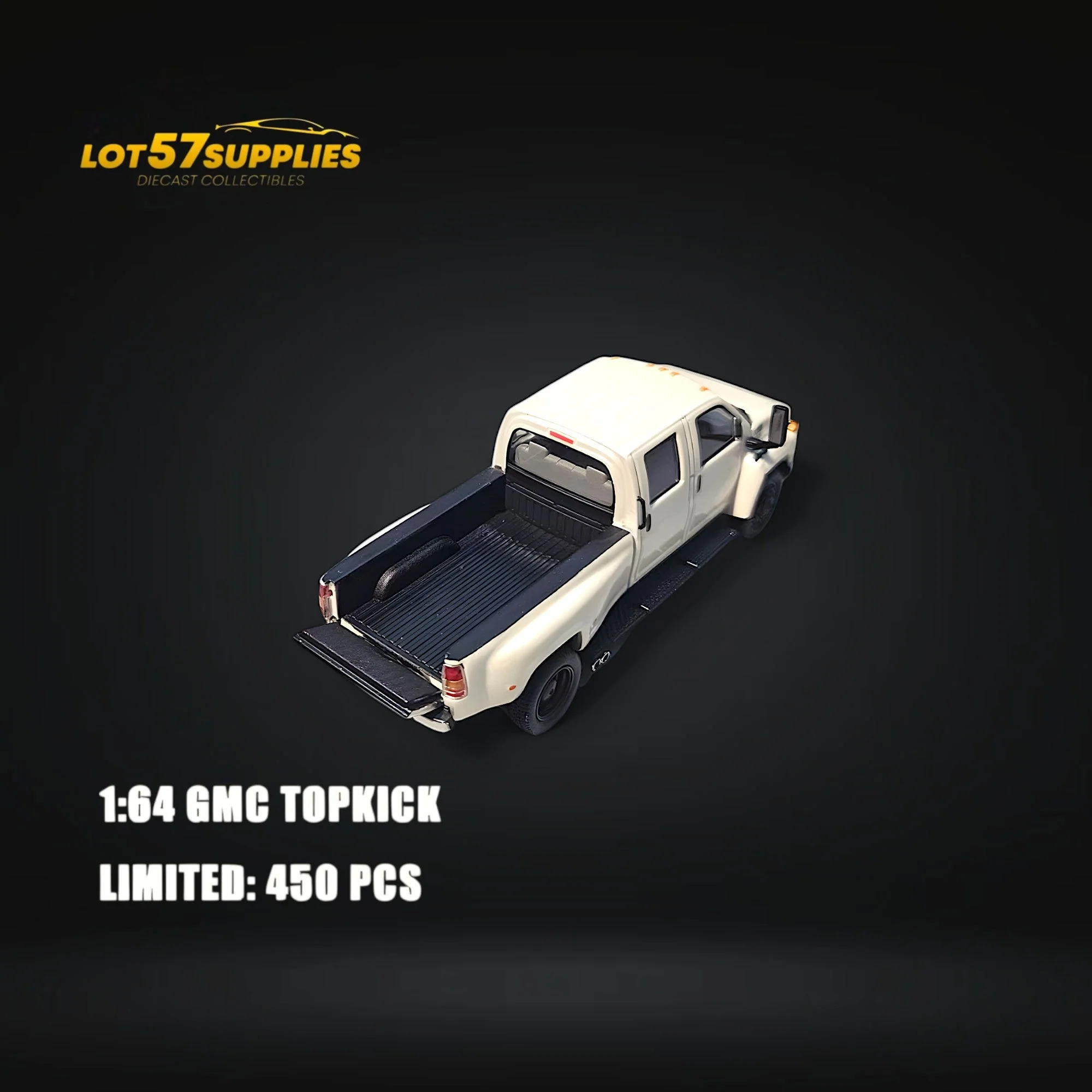 GOC GMC TOPKICK Pickup White 1:64 - Image 2