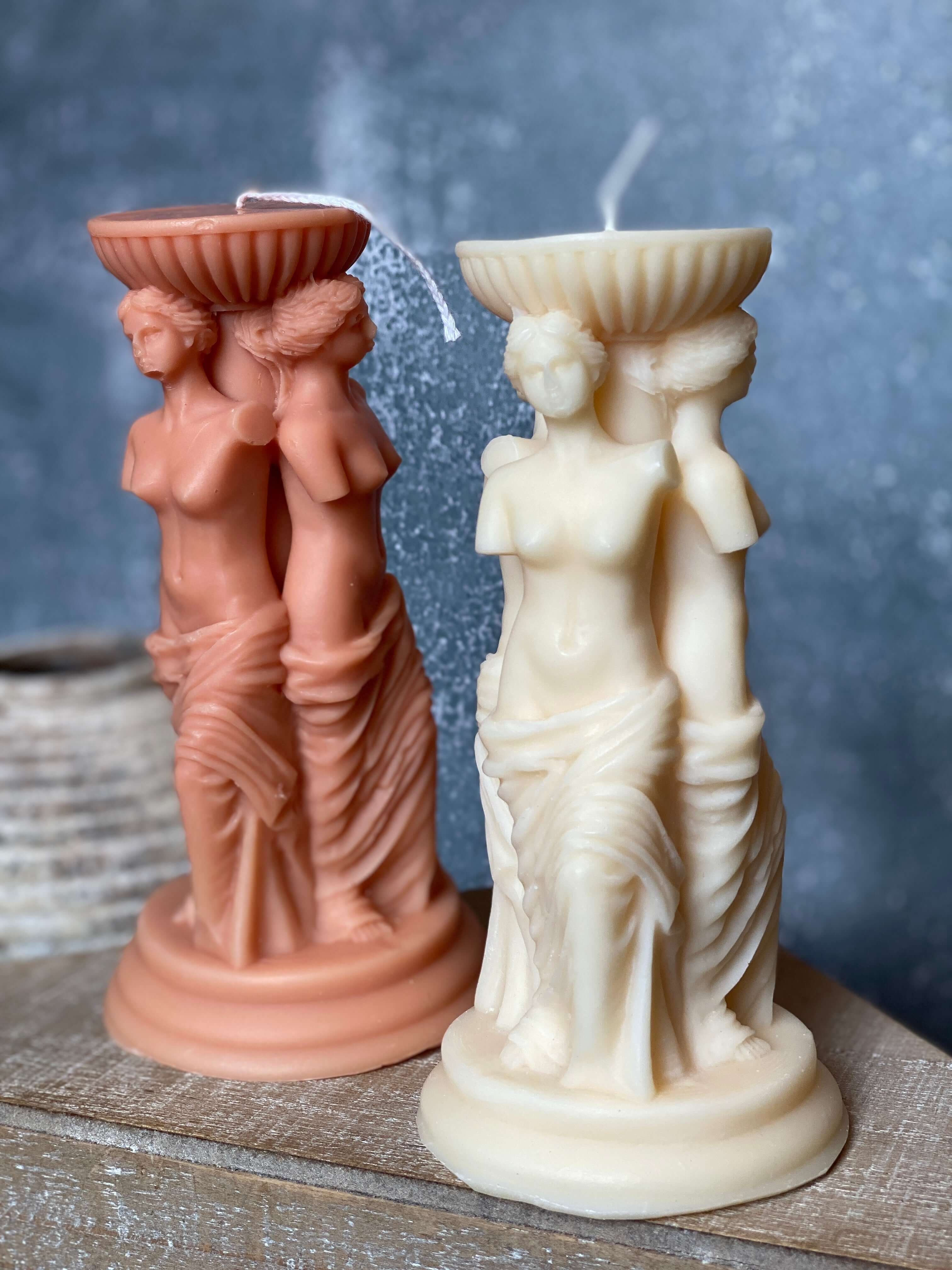 Goddess Sculpture Candle | Soy Wax Art Trio - Image 2