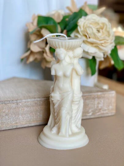 Goddess Sculpture Candle | Soy Wax Art Trio - Image 3