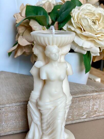 Goddess Sculpture Candle | Soy Wax Art Trio - Image 6