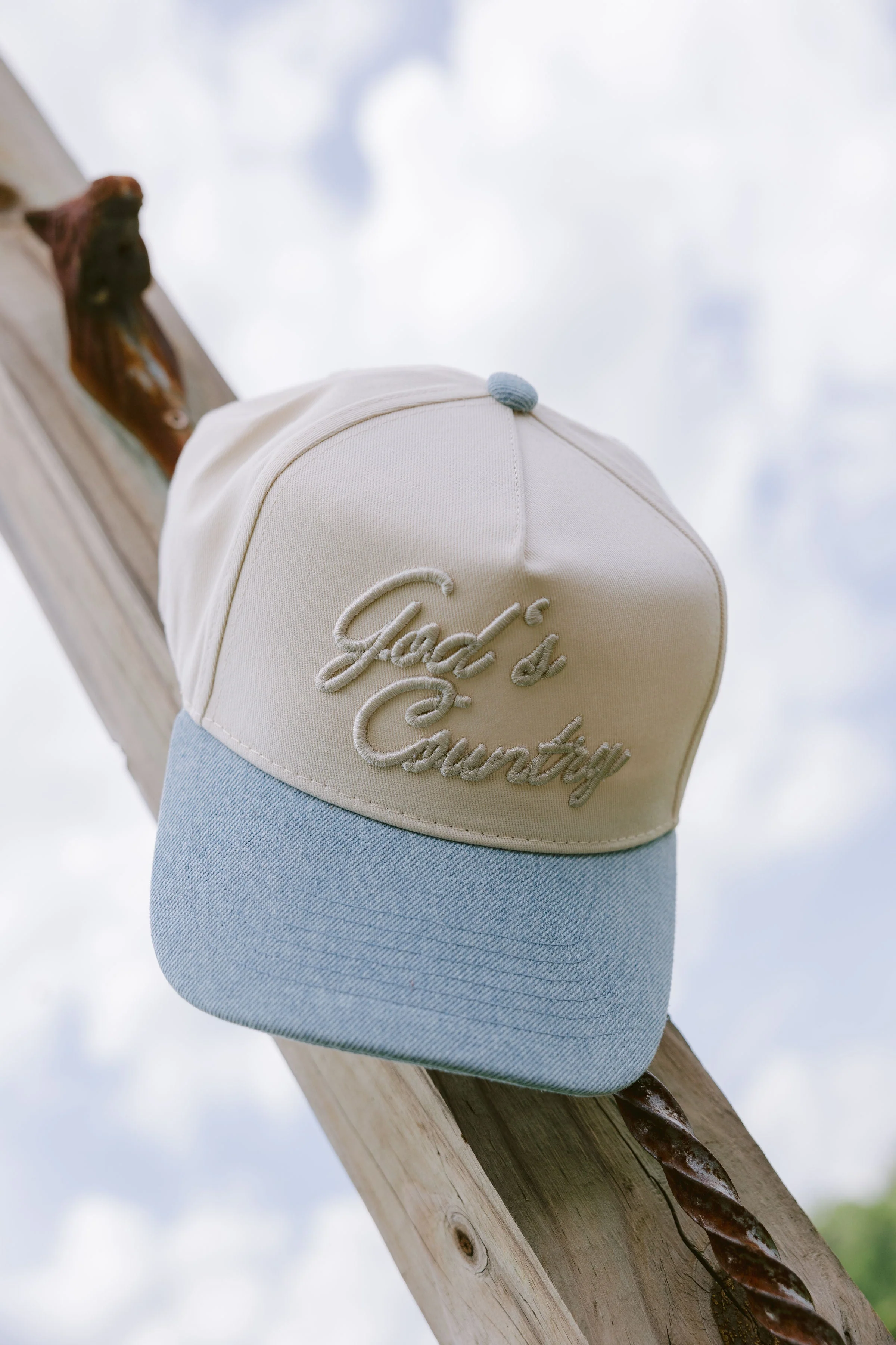 God's Country - Vintage Trucker Hat - Image 15