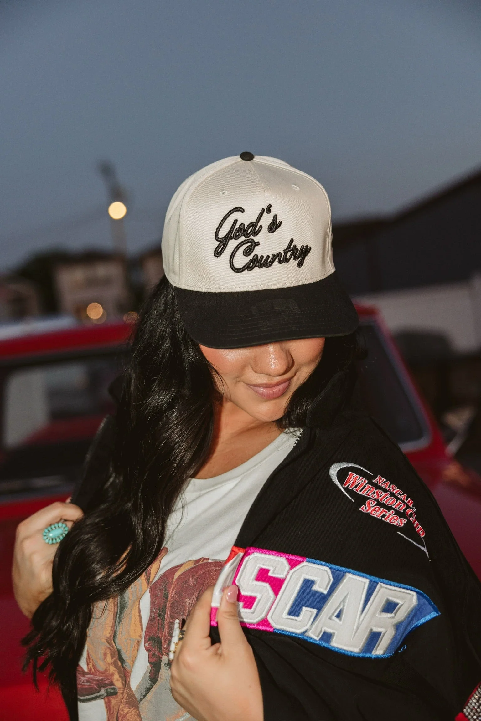 God's Country - Vintage Trucker Hat - Image 2