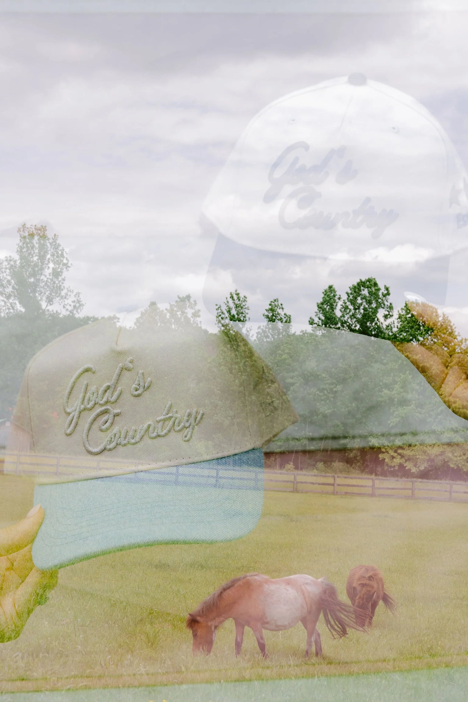 God's Country - Vintage Trucker Hat - Image 21