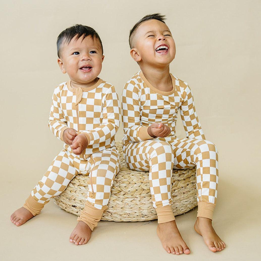 Golden Coast Check 2pc Bamboo Pajamas - Image 2