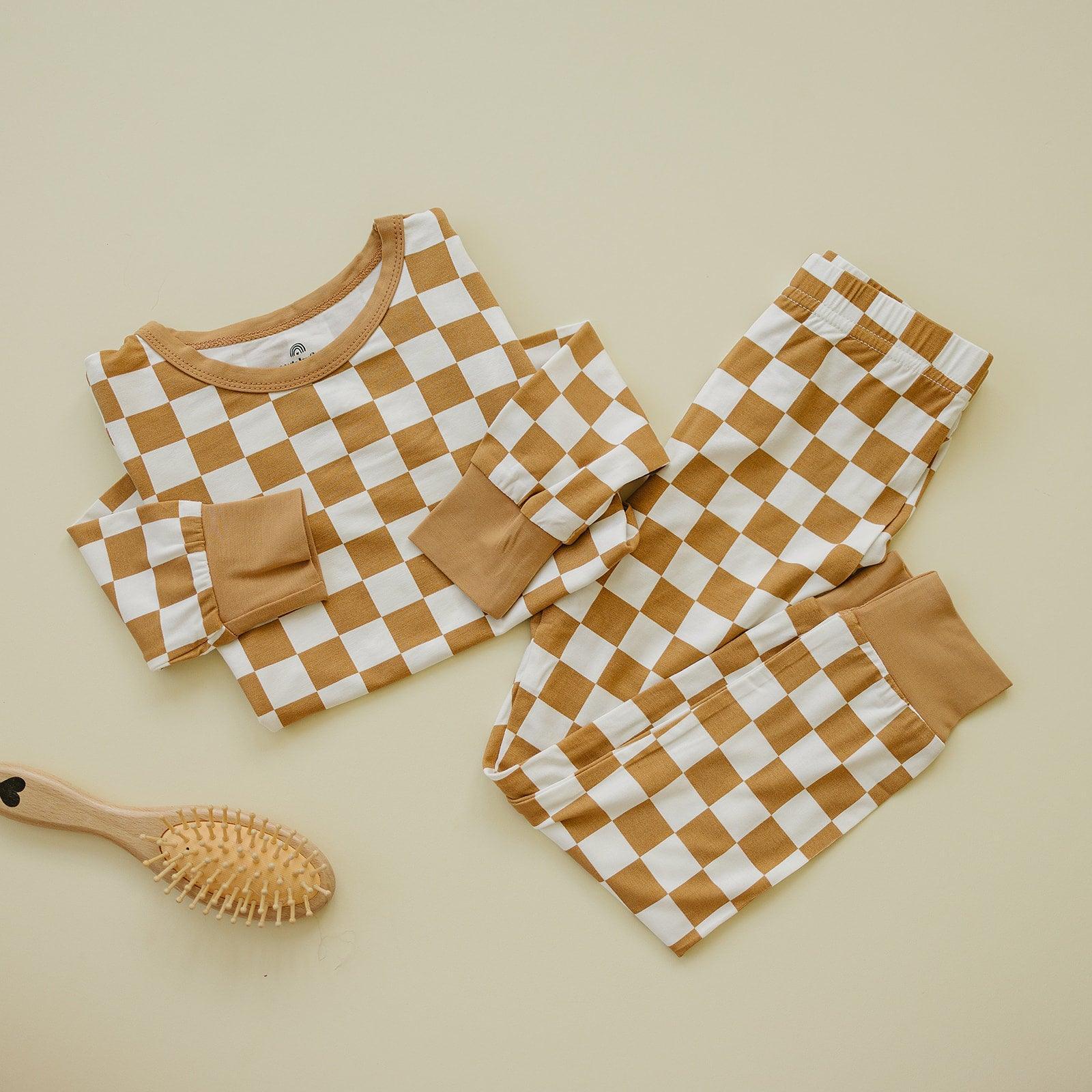 Golden Coast Check 2pc Bamboo Pajamas - Image 3
